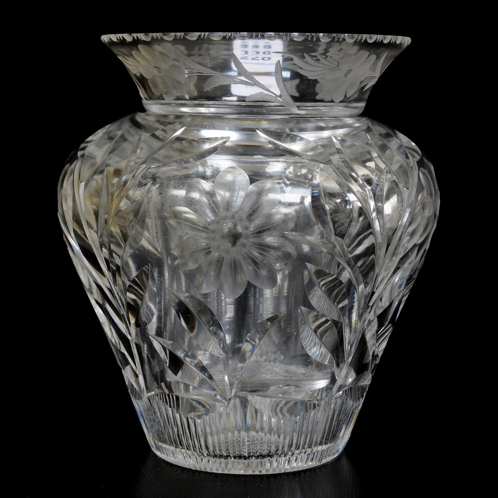 Flower Vase, Two Piece, American Brilliant Cut Glass (1 of 4)