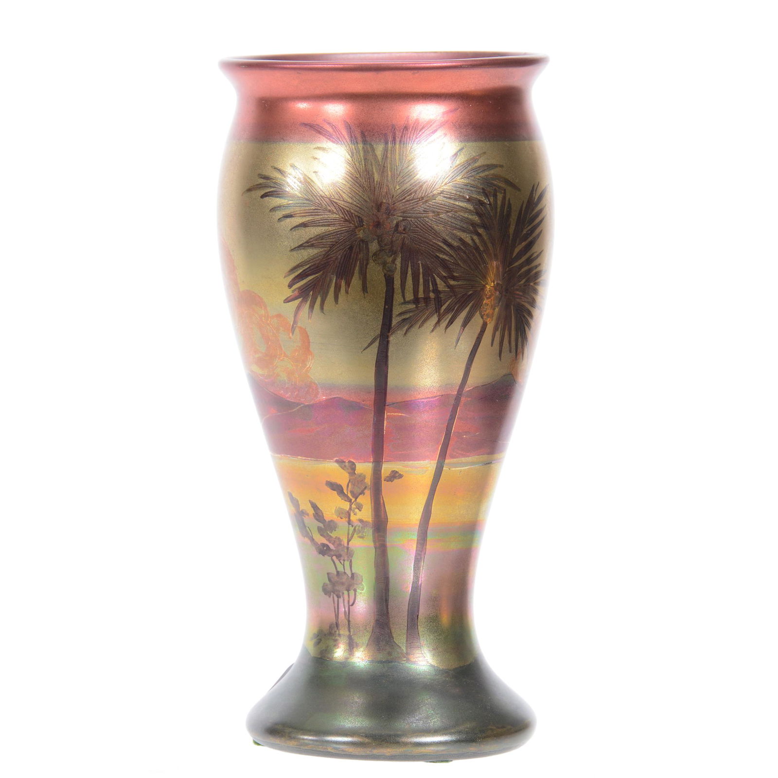 Vase, Unmarked Weller Lasa Art Pottery (1 of 3)