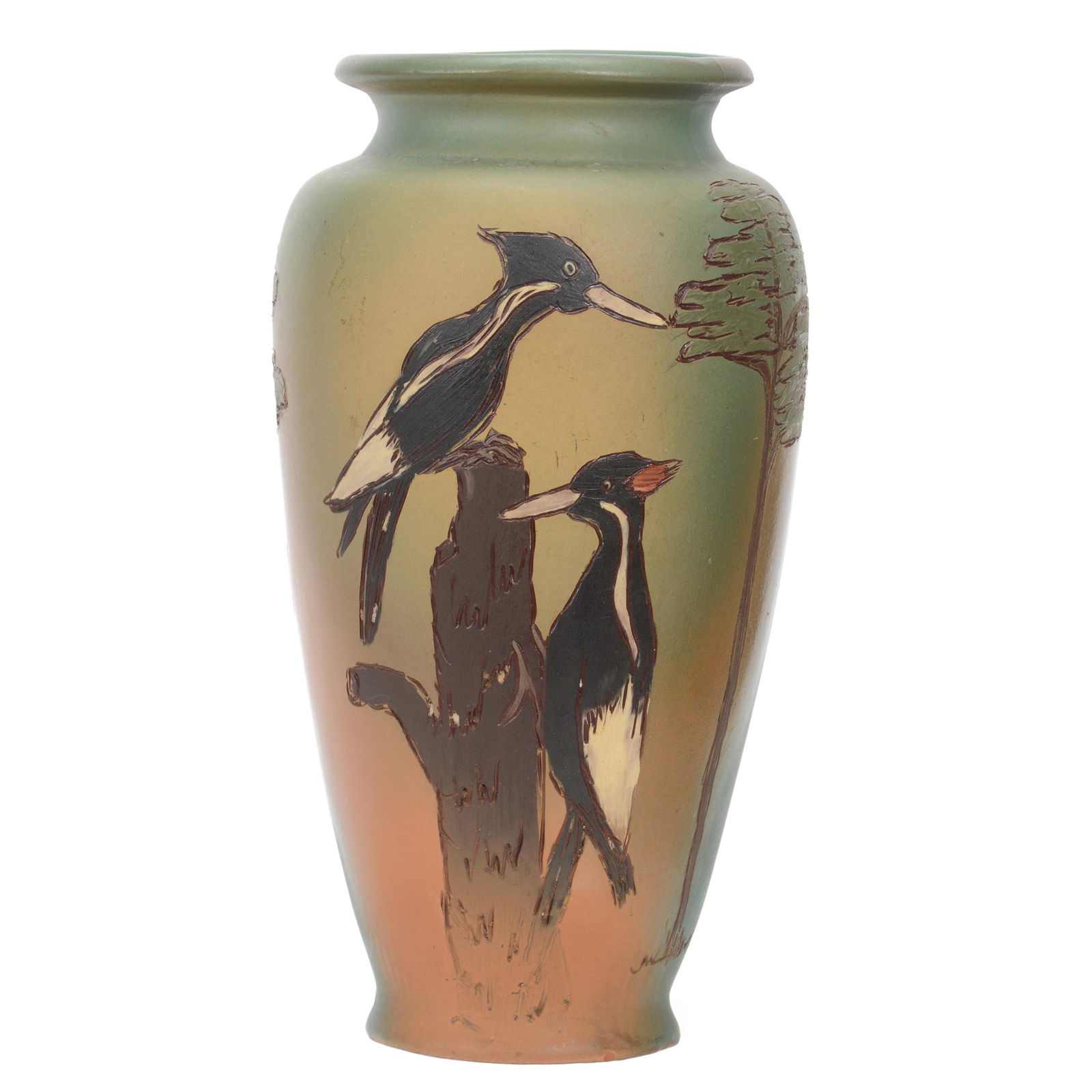 Vase Marked Weller Dickens Ware Art Pottery (1 of 3)