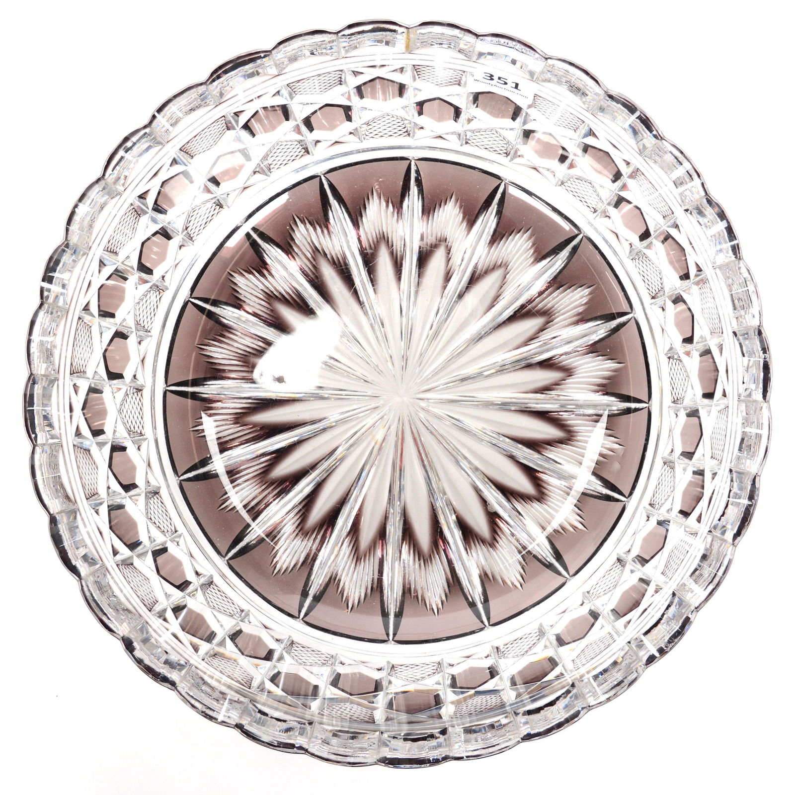 Bowl, Brilliant Period, Amethyst Cut to Clear (1 of 4)