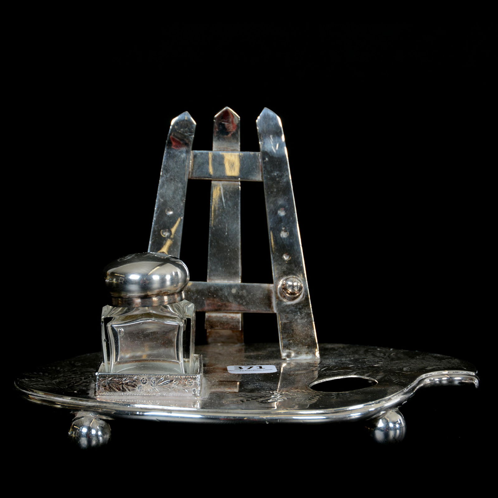 Figural Painter's Palette, Silverplate (1 of 3)