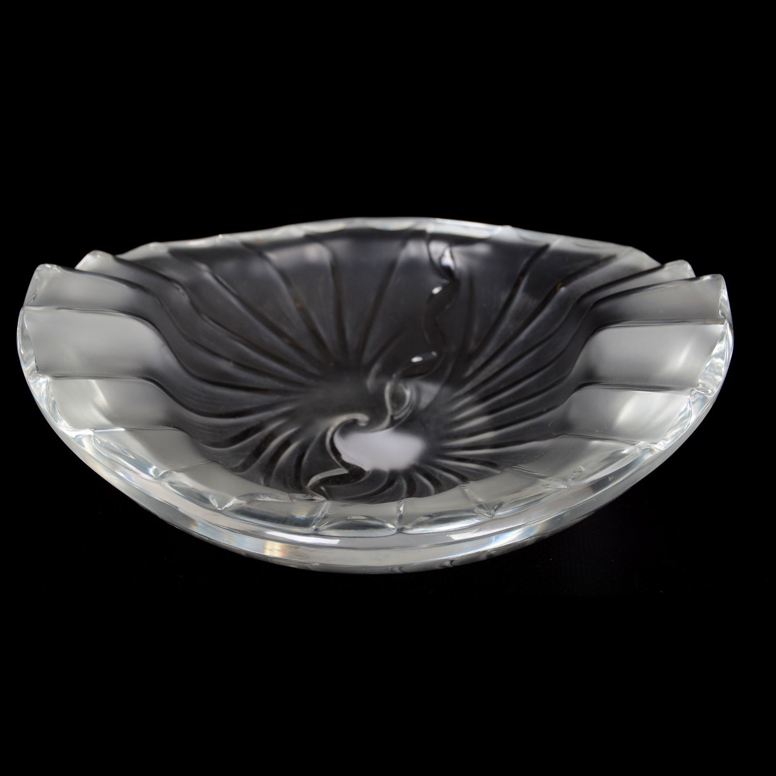 Bowl Signed Lalique France, Nancy Cendrier Pattern (1 of 3)