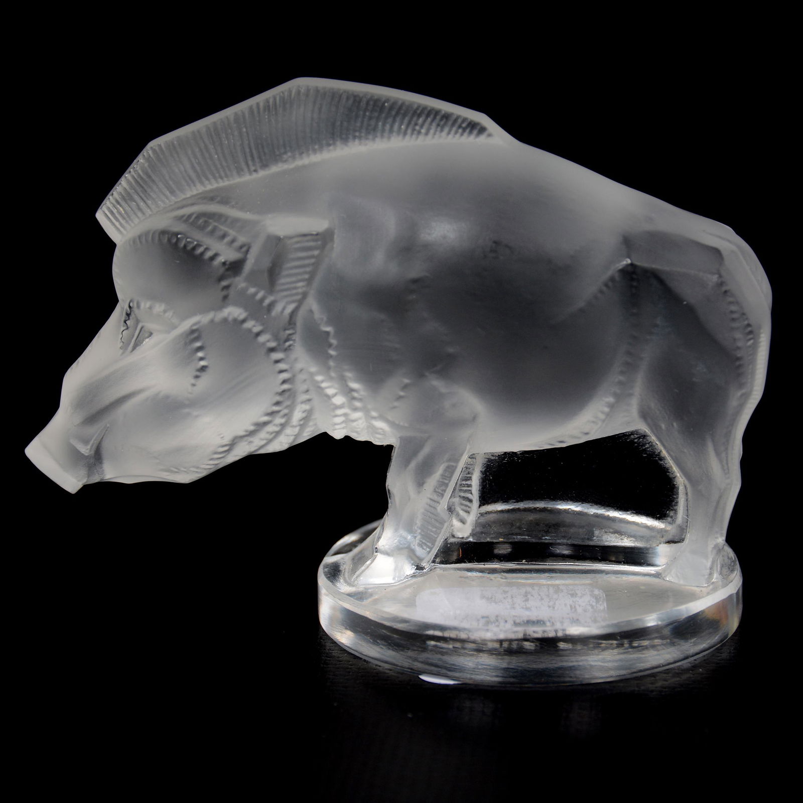 Paperweight Signed Lalique France, Boar (1 of 3)