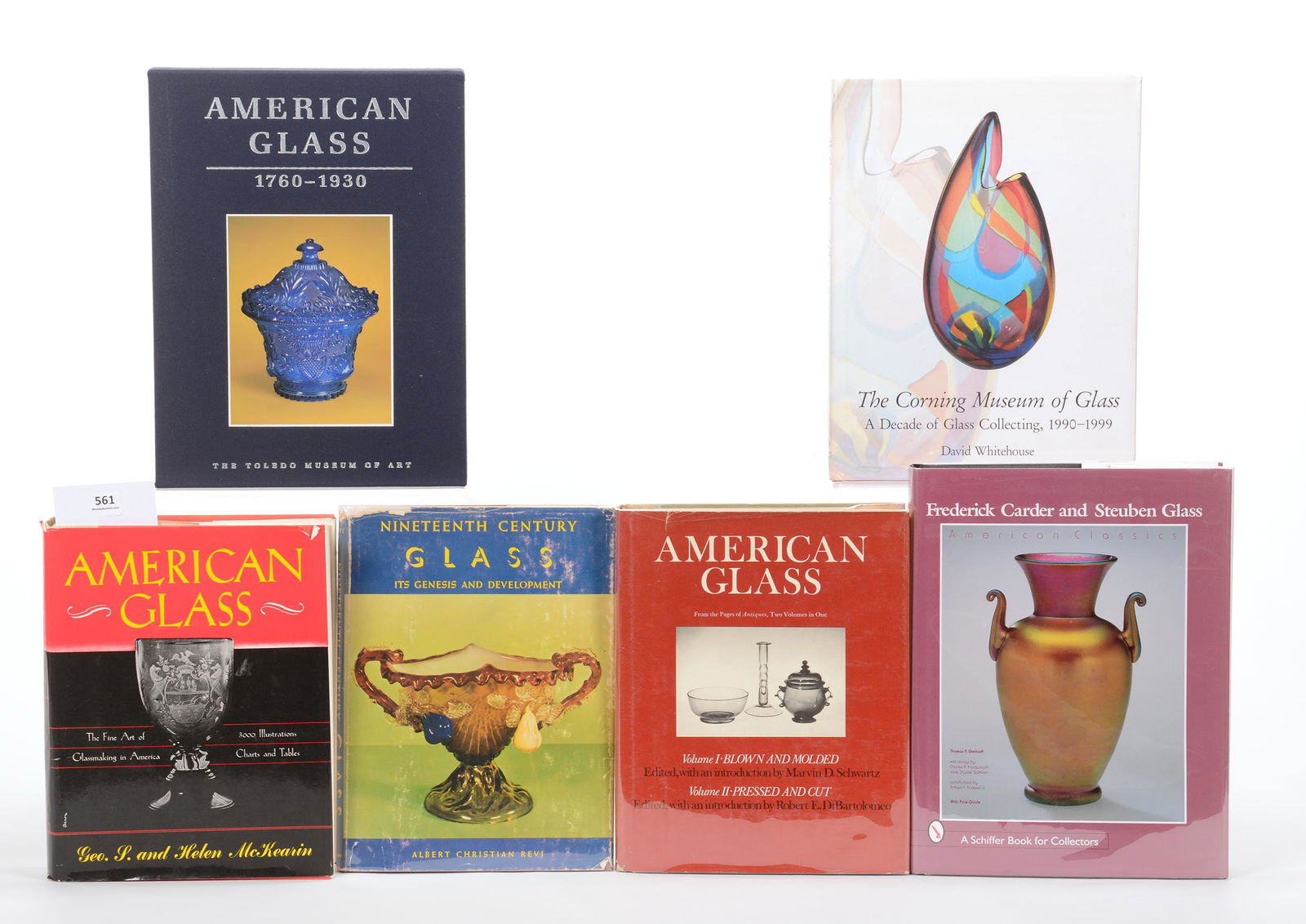 (6) Books About American Art Glass & Other Glassware: (6) Books About American Art Glass & Other Glassware, (1) American Glass By George S. & Helen McKearin, 1941, 1948, () Nineteenth Century Glass By Albert Christian Revi, 1959, (1) American Glass From