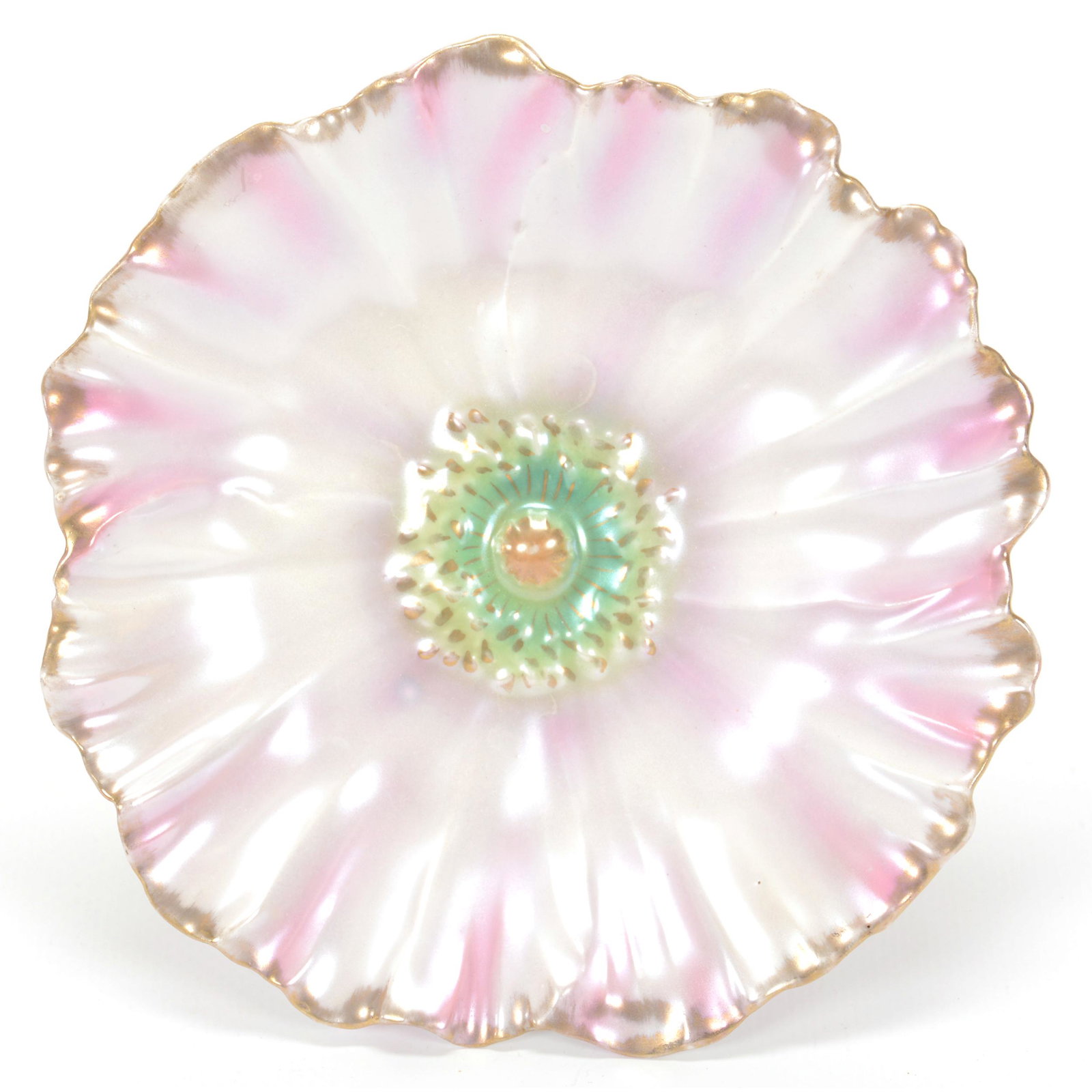 Compote, Unmarked Royal Bayreuth Poppy: Compote, Unmarked Royal Bayreuth Poppy, 3.5" x 5.75", Lavender And White Satin Finish, Private Estate Collection, TX