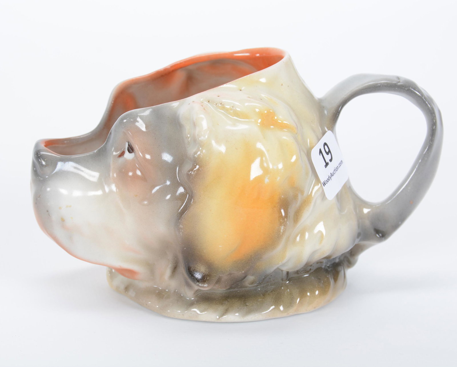 Creamer, Unmarked Royal Bayreuth, St. Bernard Dog: Creamer, Unmarked Royal Bayreuth, St. Bernard Dog, 3.25", Private Estate Collection, TX