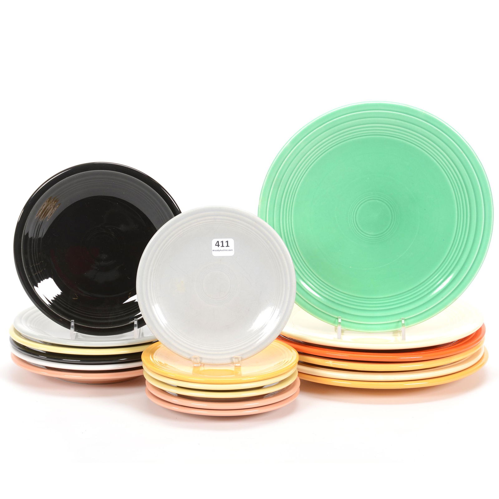 (18) Post-1986 Fiestaware Pottery Plates: (18) Post-1986 Fiestaware Pottery Plates, (6) 9.5" Plates, (6) 7.25", (6) 6.25", Private Collection, KS