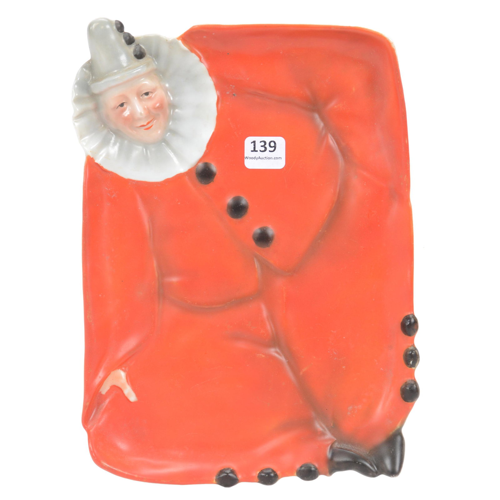 Dresser Tray Marked Royal Bayreuth Red Clown: Dresser Tray Marked Royal Bayreuth Red Clown, 10" x 7.25", Blue Mark, Private Midwest Collection