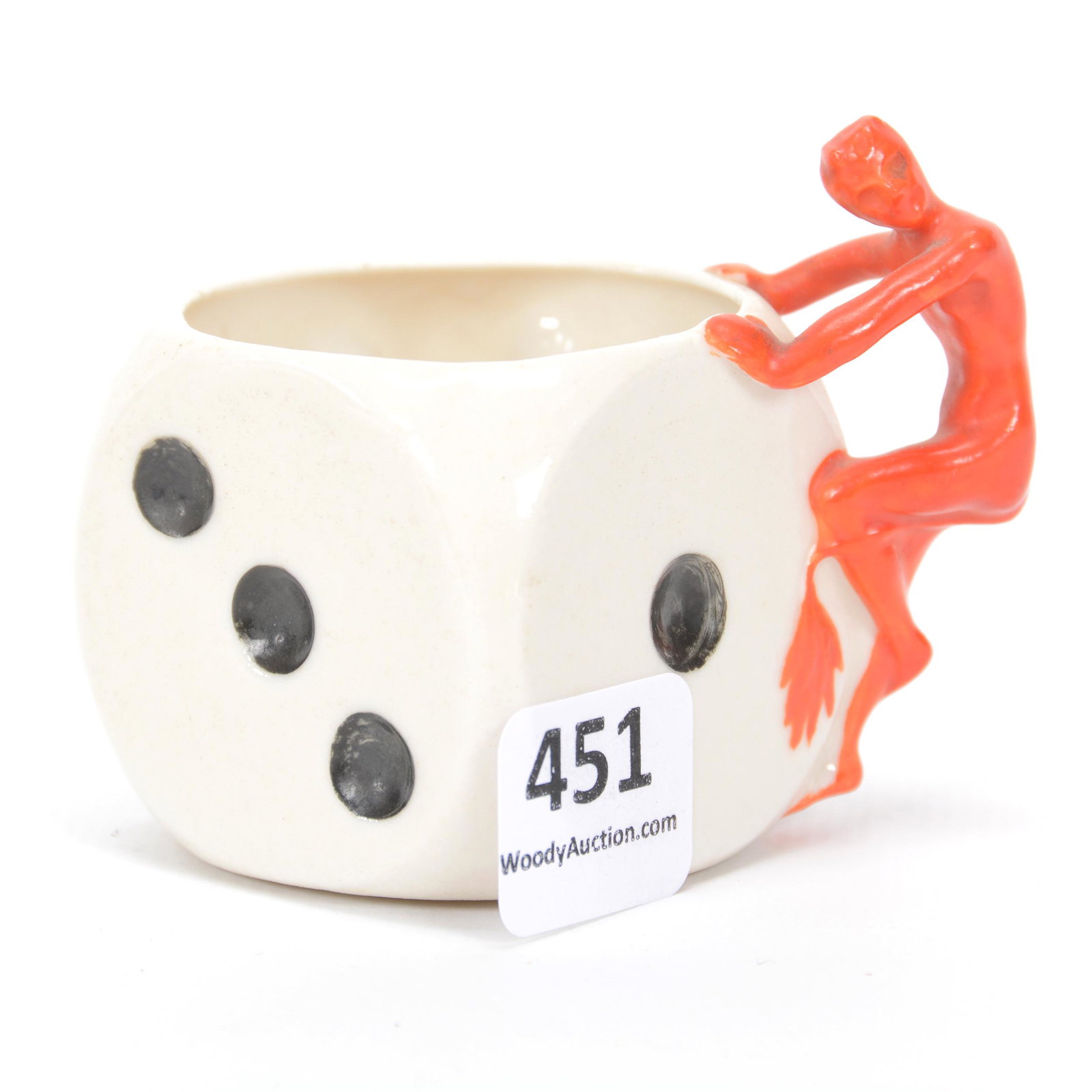 Demitasse Cup Royal Bayreuth Devil And Dice: Demitasse Cup Royal Bayreuth Devil And Dice, 2.25", Unmarked, Private Midwest Collection