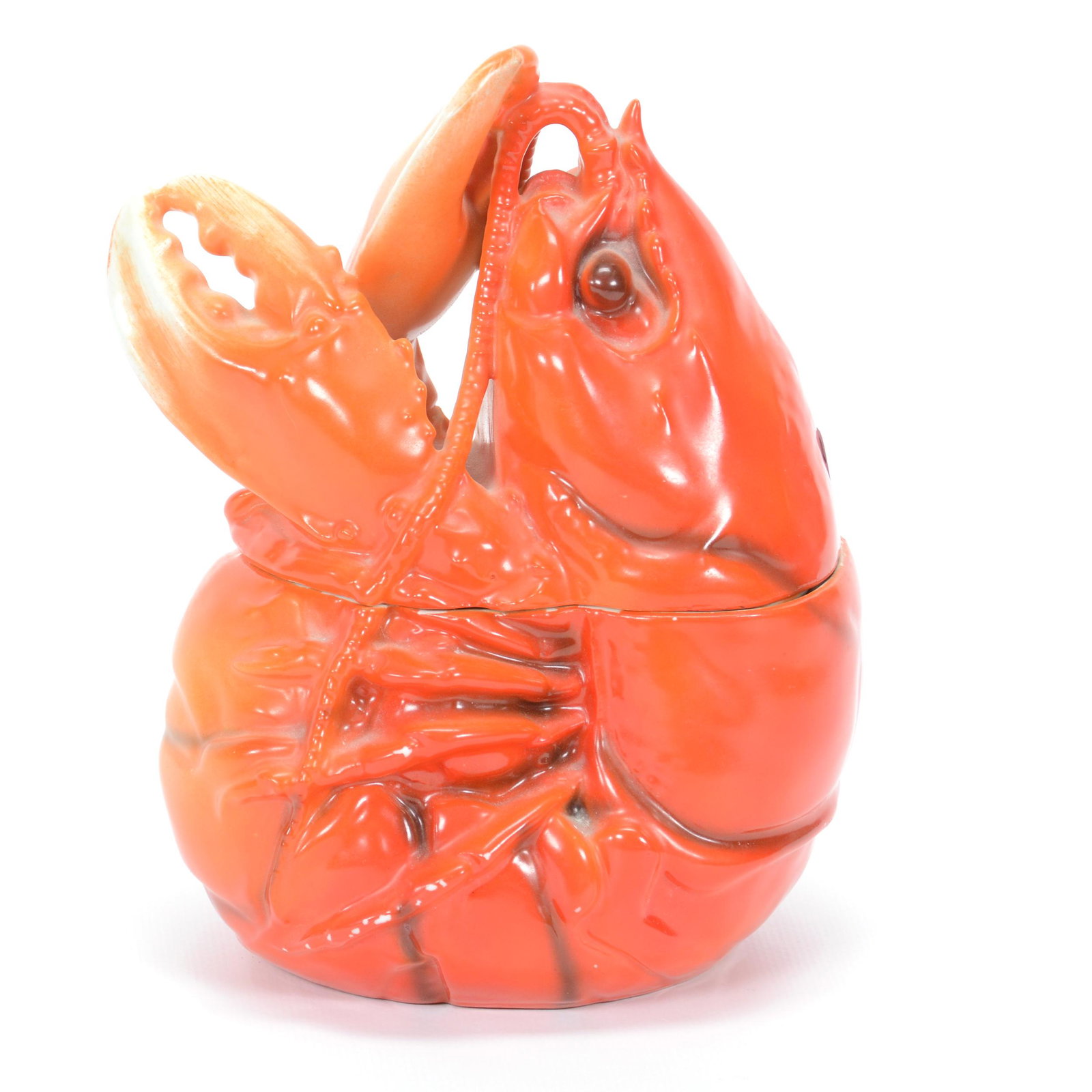 Cracker Jar Marked Royal Bayreuth Red Lobster: Cracker Jar Marked Royal Bayreuth Red Lobster, 7.5", Blue Mark, Private Midwest Collection