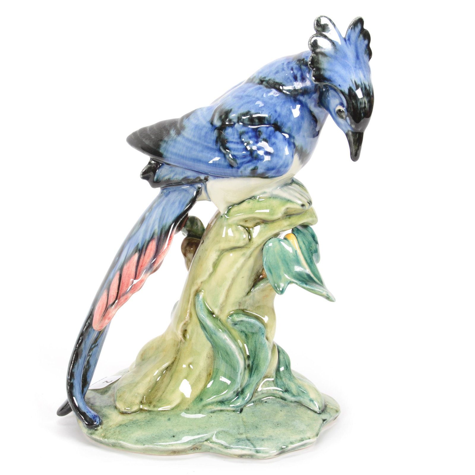 Magpie Jay Figure Marked Stangl Pottery #3758: Magpie Jay Figure Marked Stangl Pottery #3758, 10.75", Private Midwest Collection