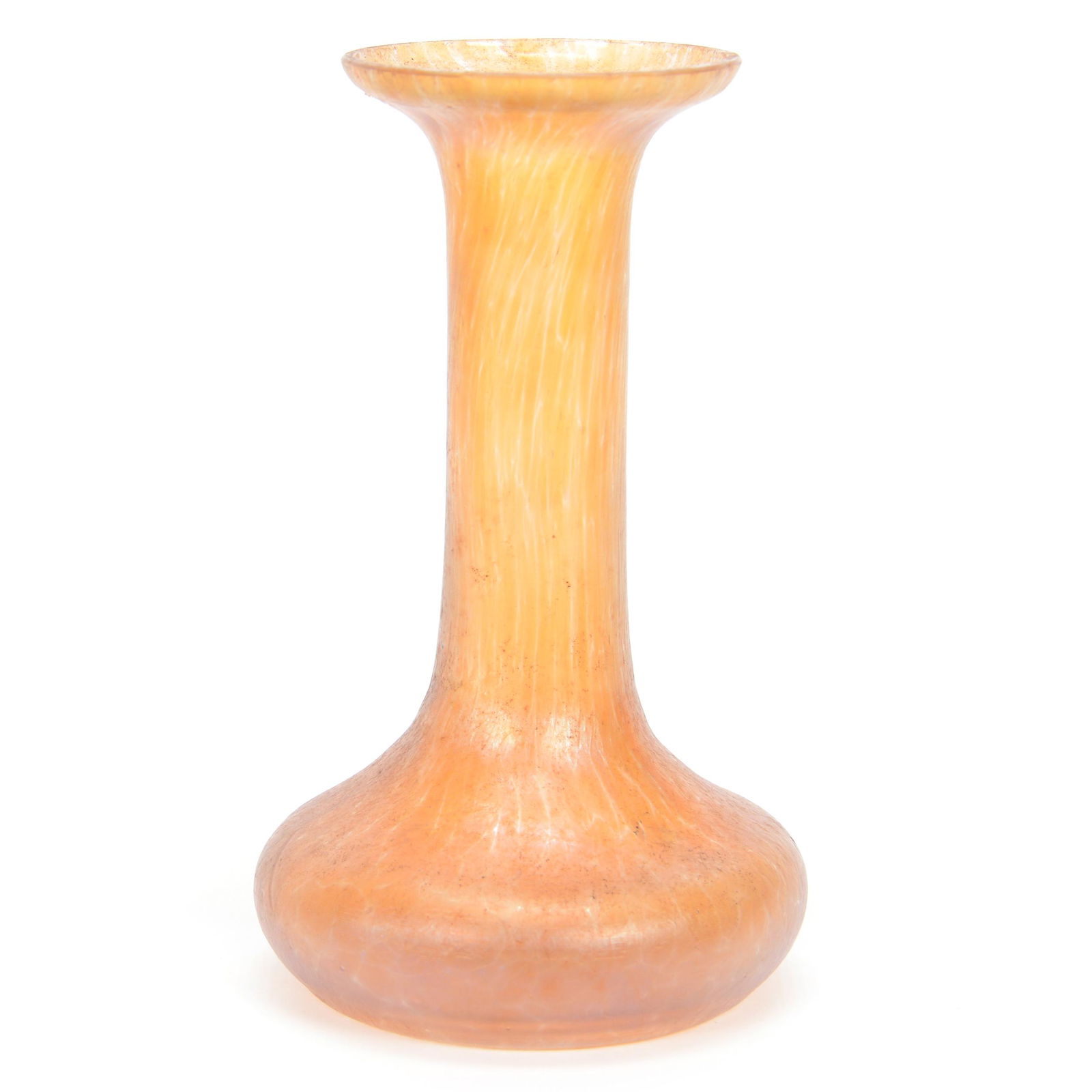 Bud Vase, Unmarked Loetz Style Art Glass: Bud Vase, Unmarked Loetz Style Art Glass, 5", Gold Iridescent, Private Midwest Collection