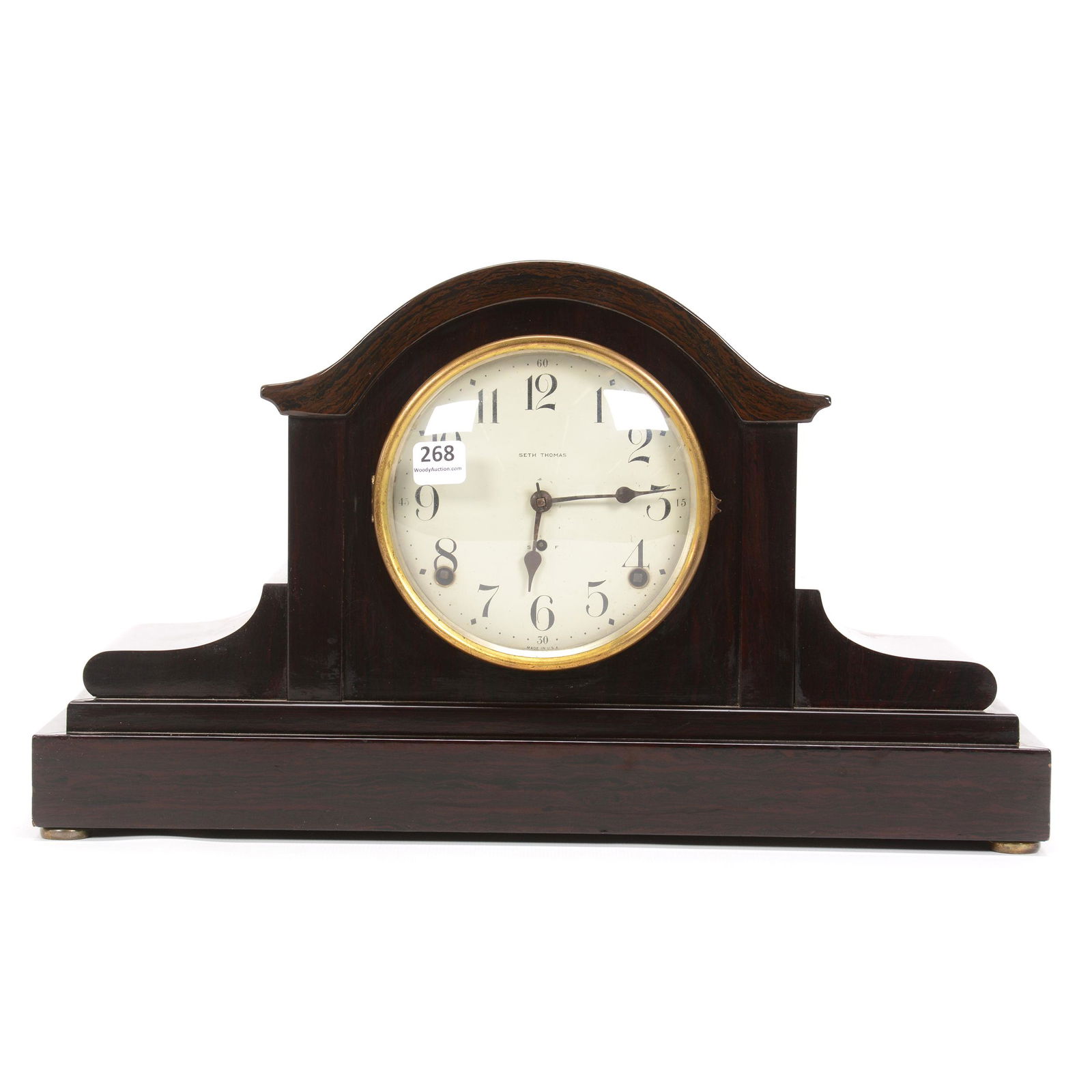 Mantel Clock, Seth Thomas Works: Mantel Clock, Seth Thomas Works, 9.5" x 15.25, Seth Thomas Chime Clock #77, Pendulum, No Key, NE Kansas private collection