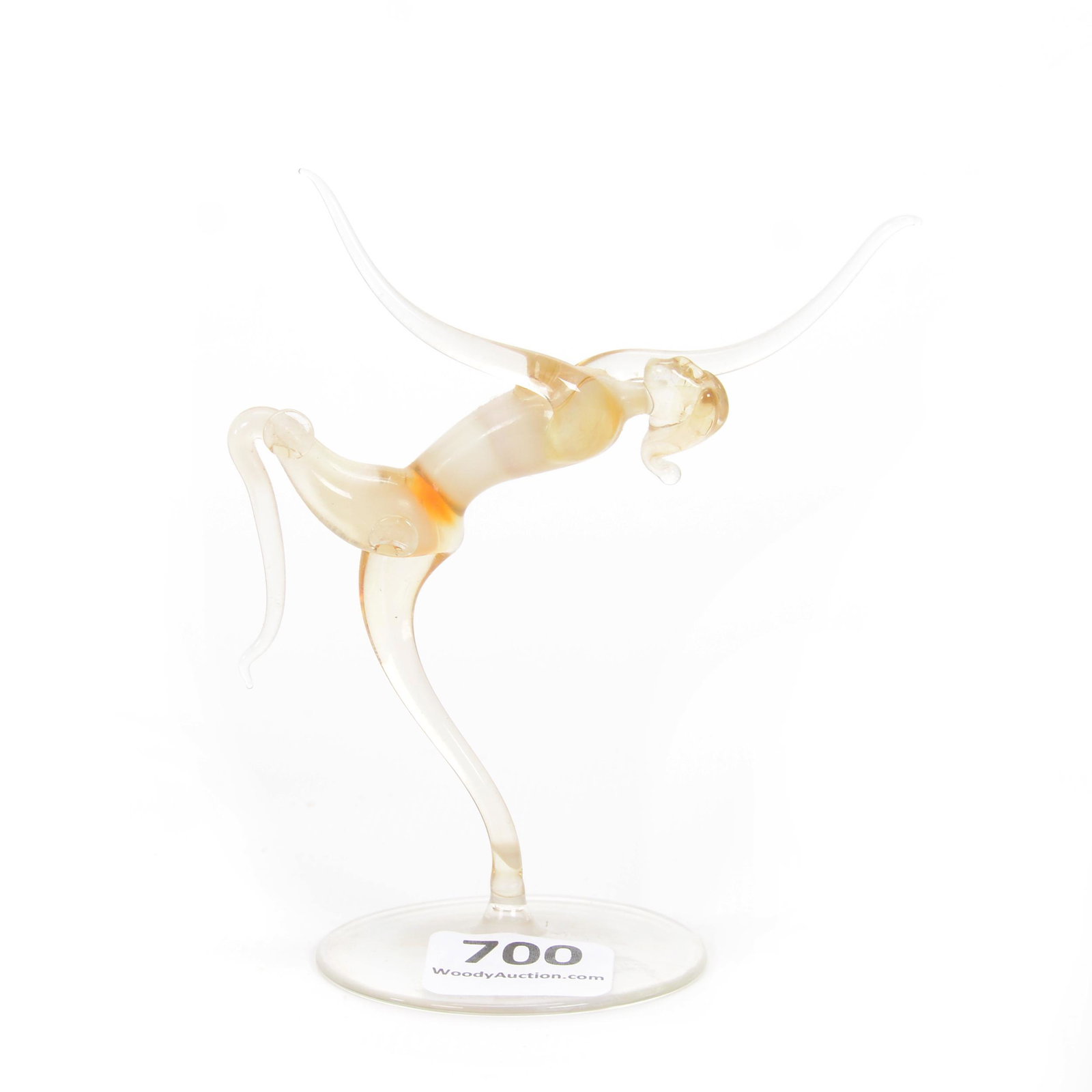 Bimini Glass Figural Card Holder: Bimini Glass Figural Card Holder, 3.75" x 3.25", Female Figure, Circa 1920's, Very Delicate, Gary Baldwin Collection