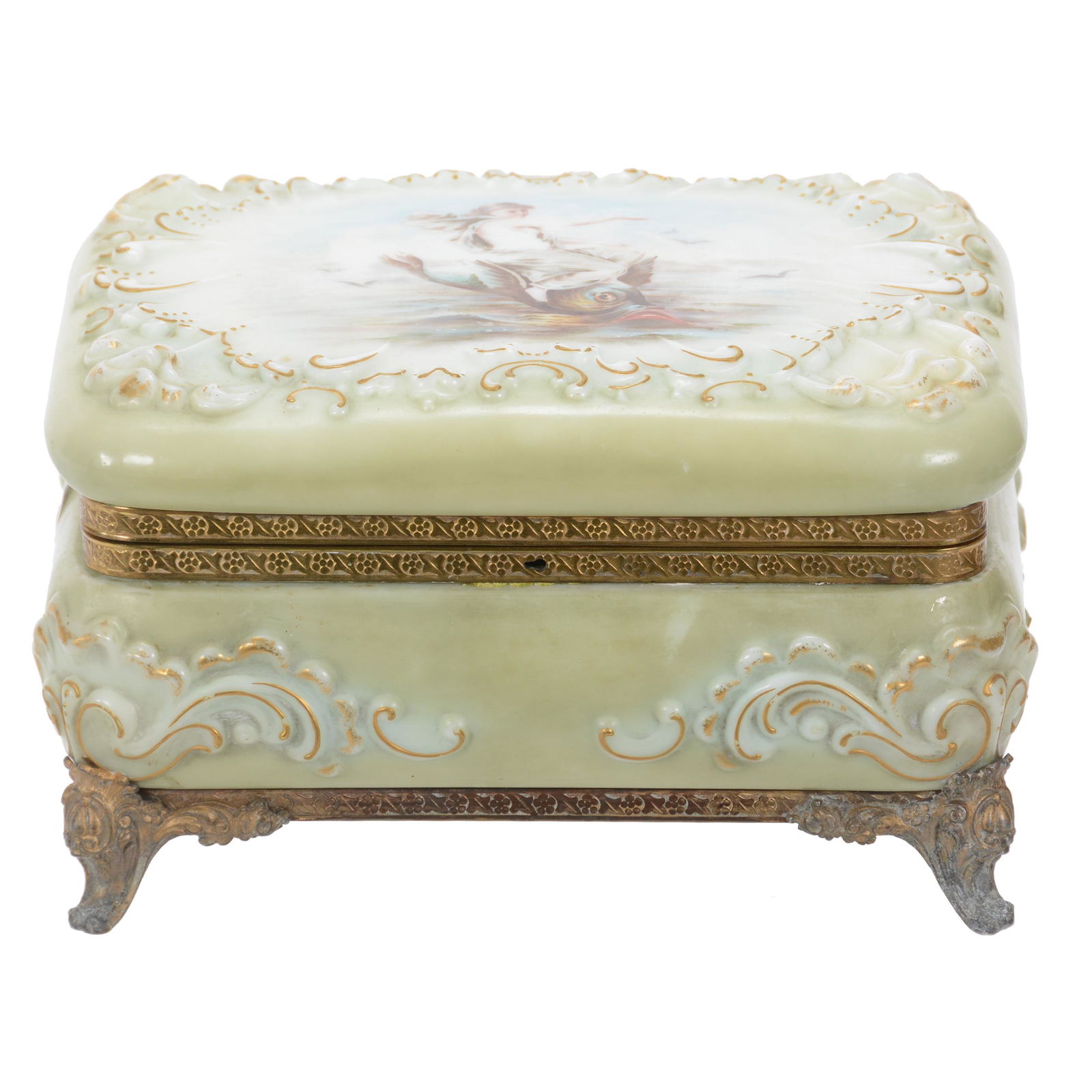 Handkerchief Box Marked Wave Crest (Stamp Mark) (1 of 5)