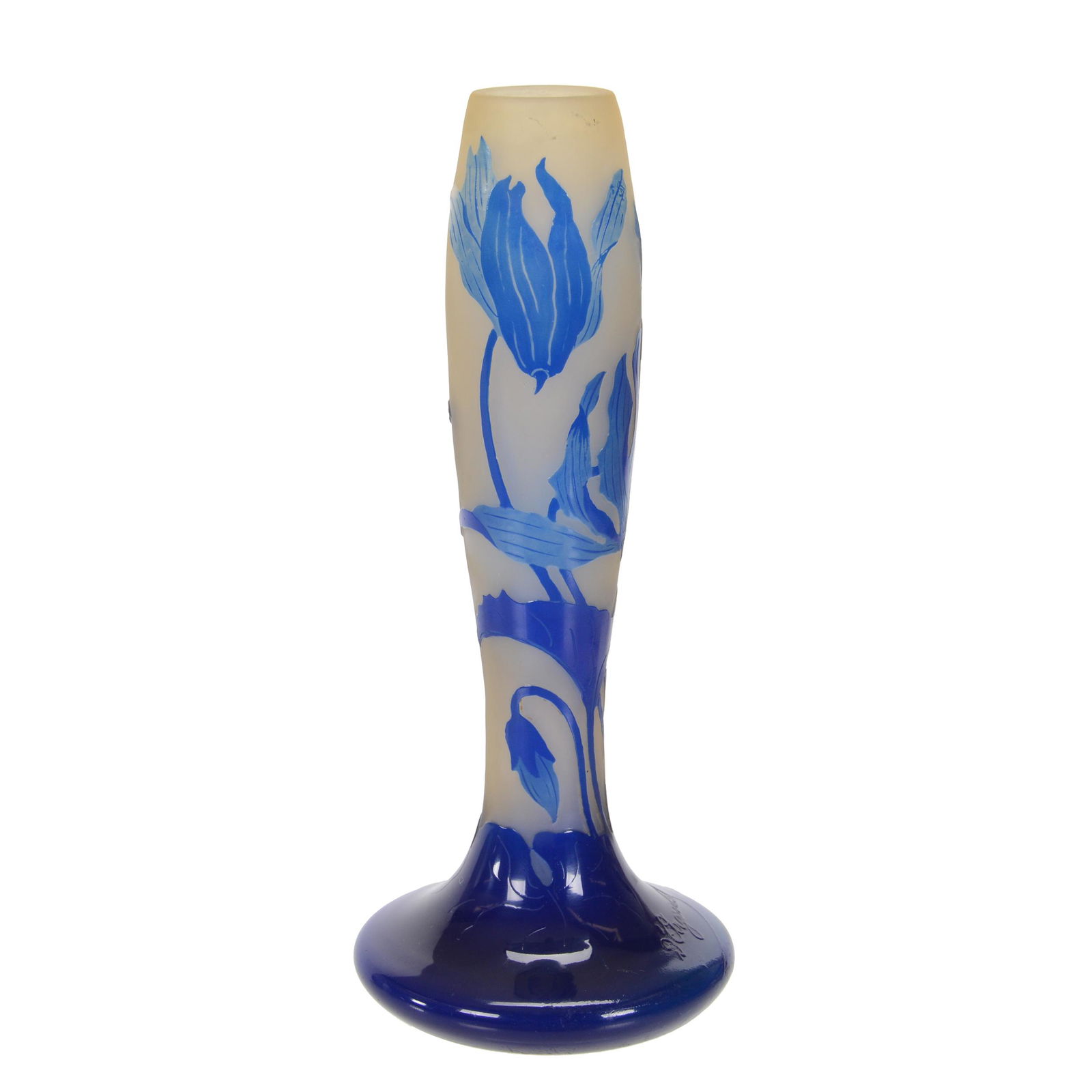 Bud Vase Signed D'Argental French Cameo Art Glass (1 of 4)