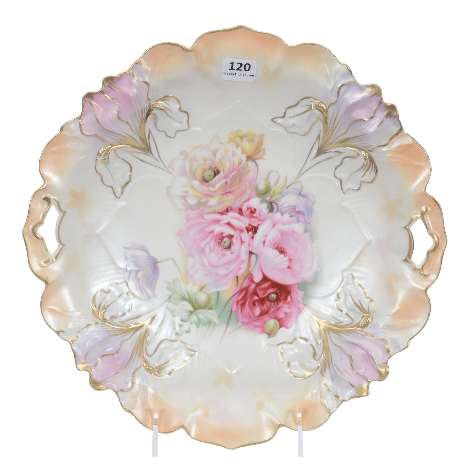 Cake Plate Marked R.S.Prussia Iris Mold (1 of 2)