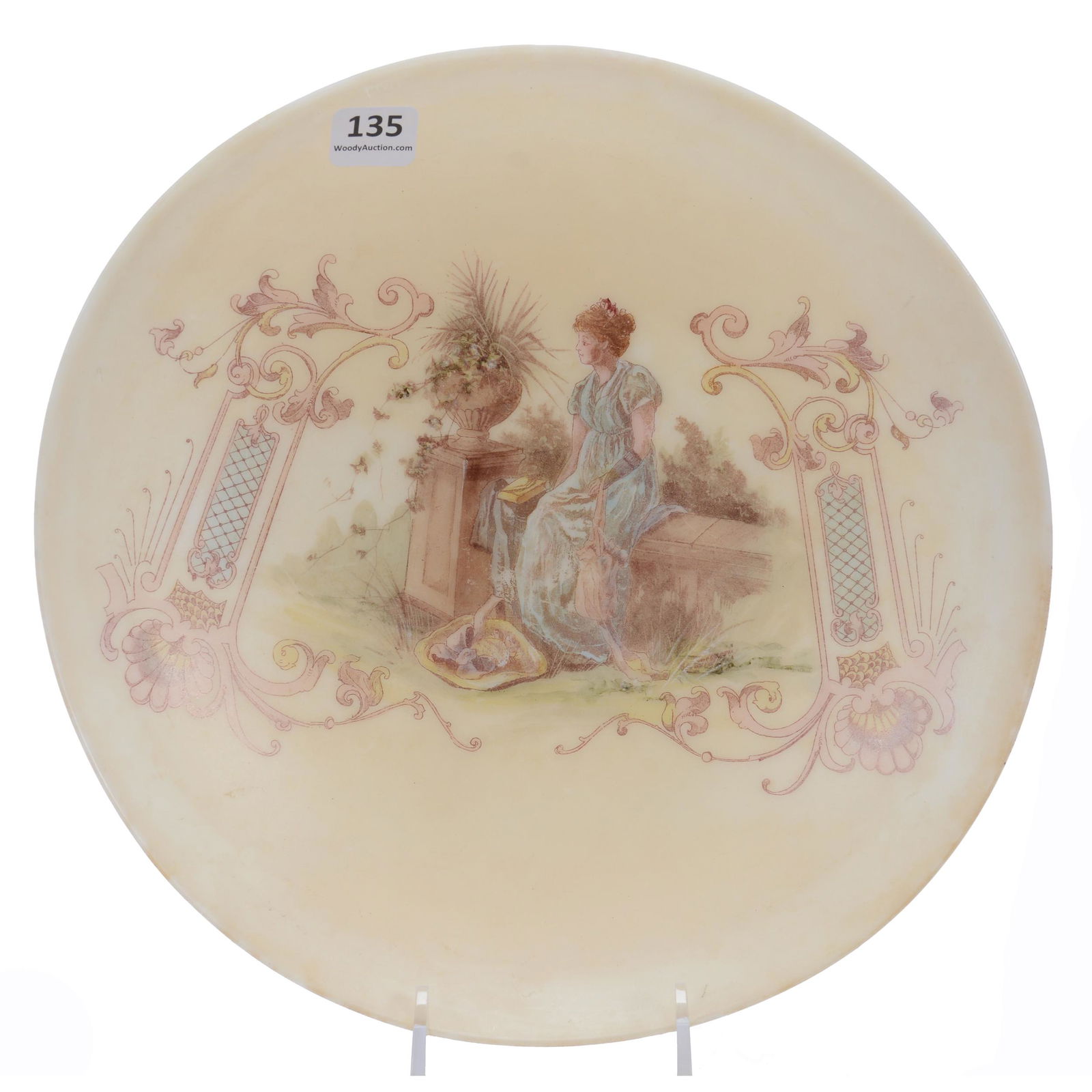 Plate, Unmarked Wave Crest Art Glass (1 of 2)