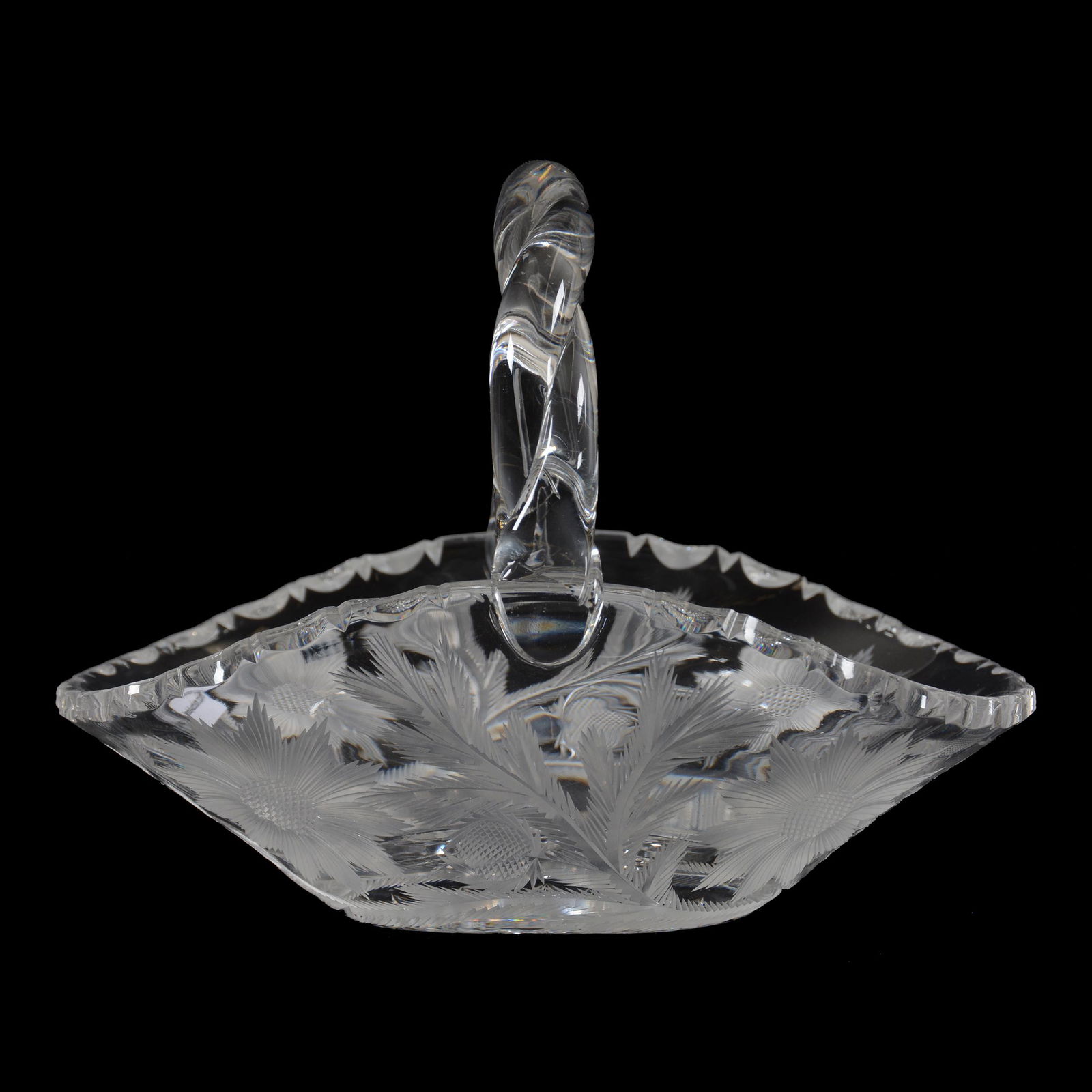 Basket, ABCG, Engraved Floral Design (1 of 3)