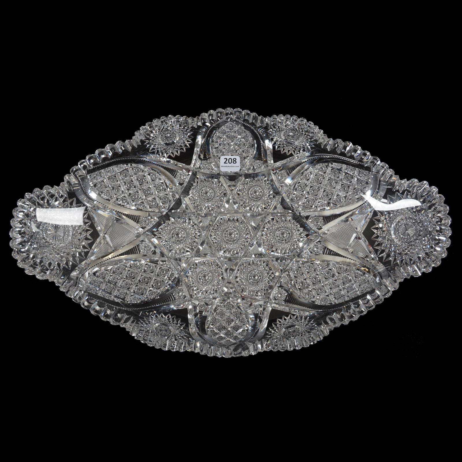 Ice Cream Tray, American Brilliant Cut Glass (1 of 4)