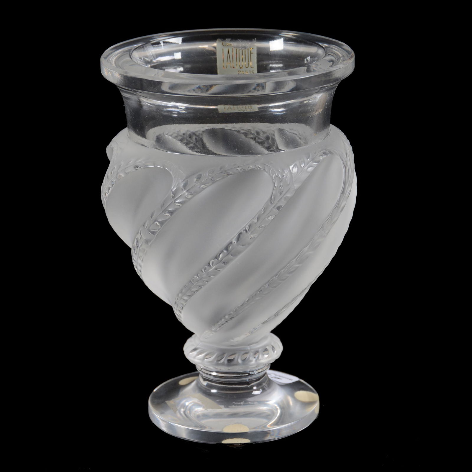 Pedestal Vase, Signed Lalique France Art Glass (1 of 4)