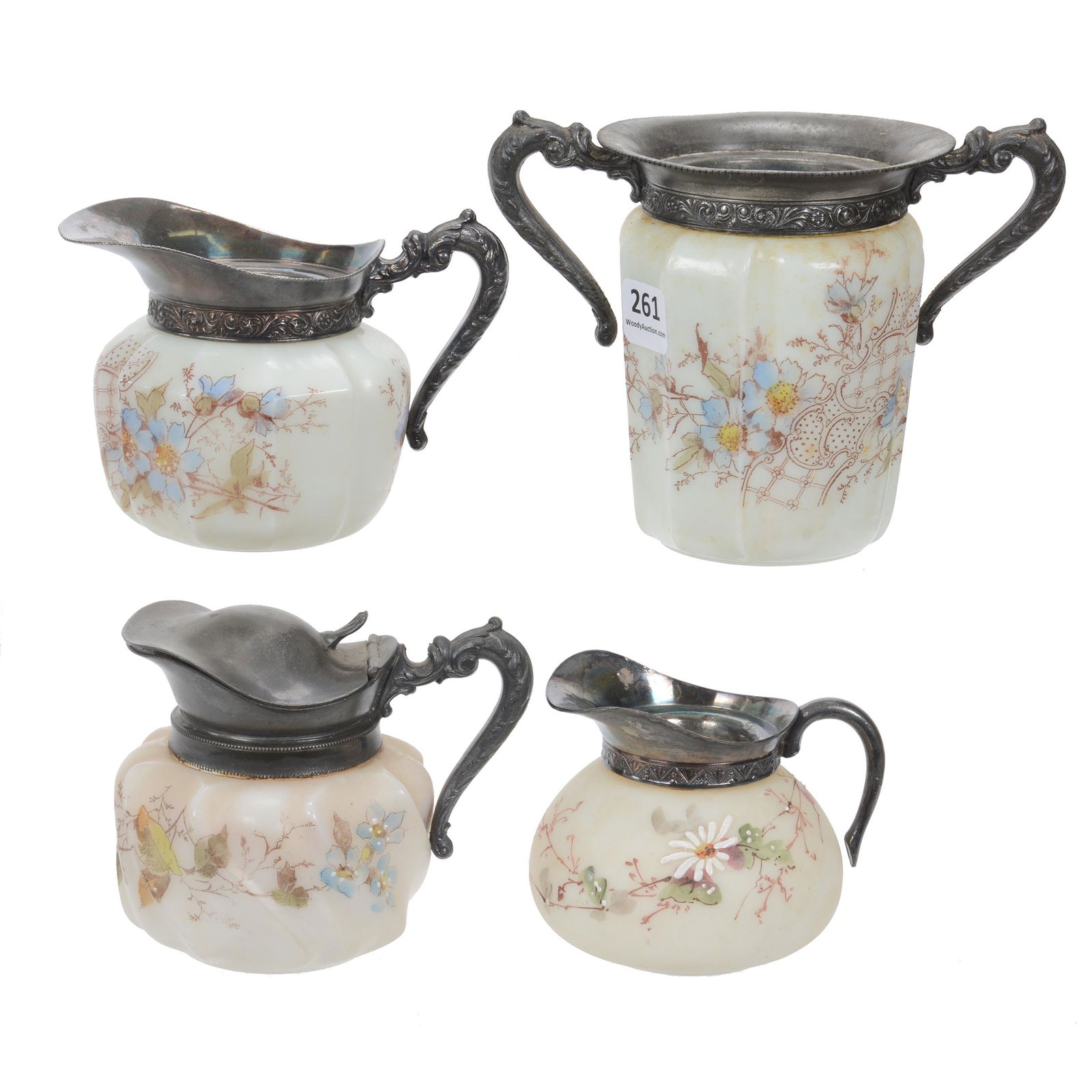 (4) Assorted Wave Crest Style Items, Silverplate Tops (1 of 3)