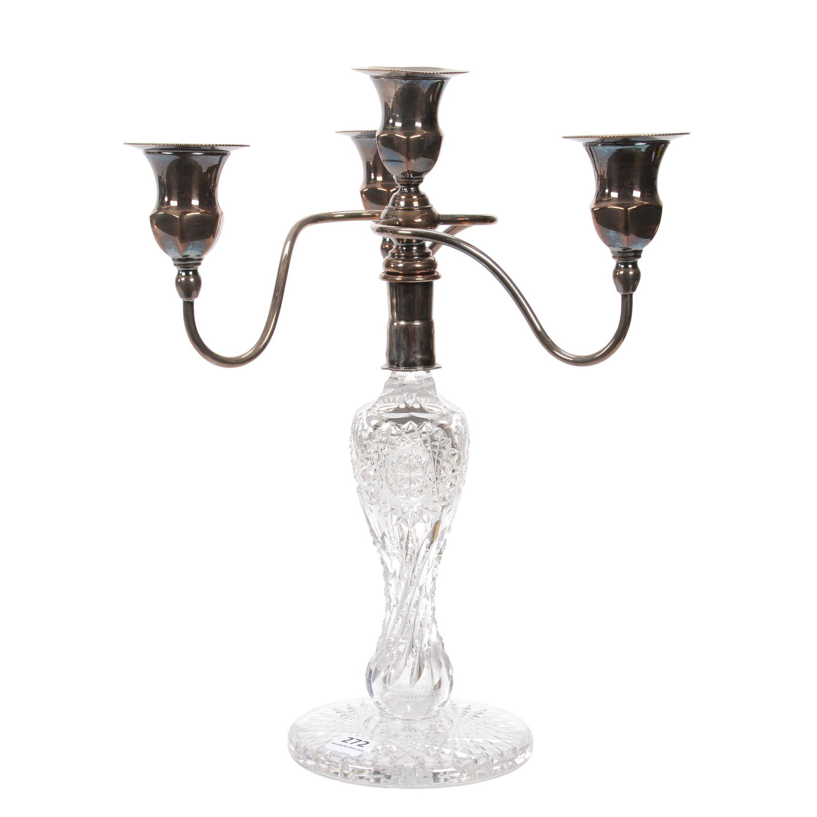 Candelabra, ABCG, Three Silverplate Arms (1 of 3)