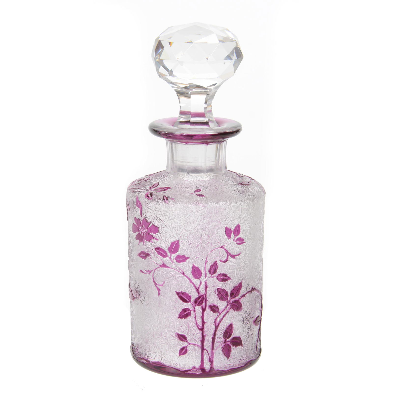 Cologne Bottle, Unmarked St. Louis Cameo Art Glass (1 of 3)