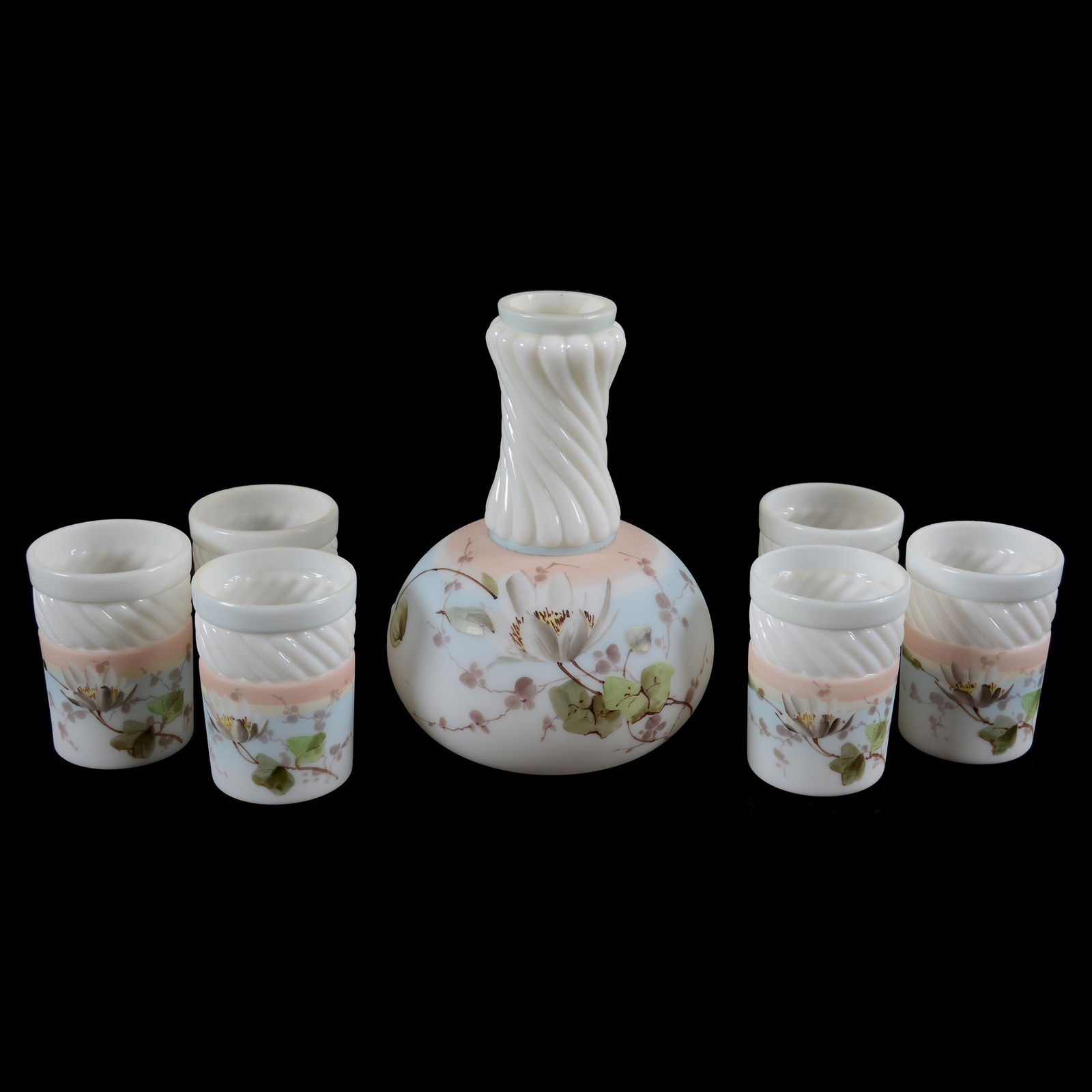 Water Carafe Set, Unmarked Wave Crest Style (1 of 3)