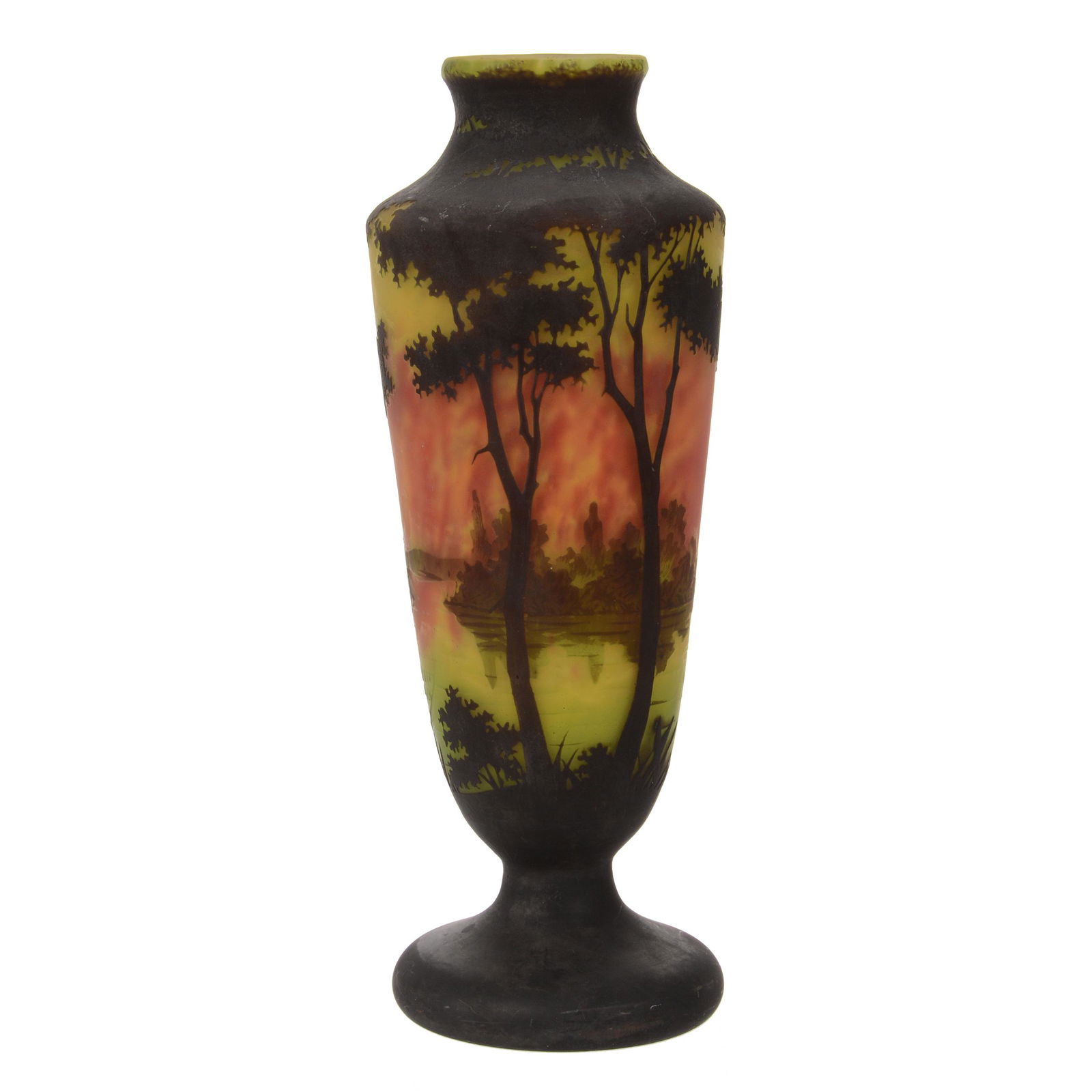 Pedestal Vase Signed Daum Nancy French Cameo (1 of 4)