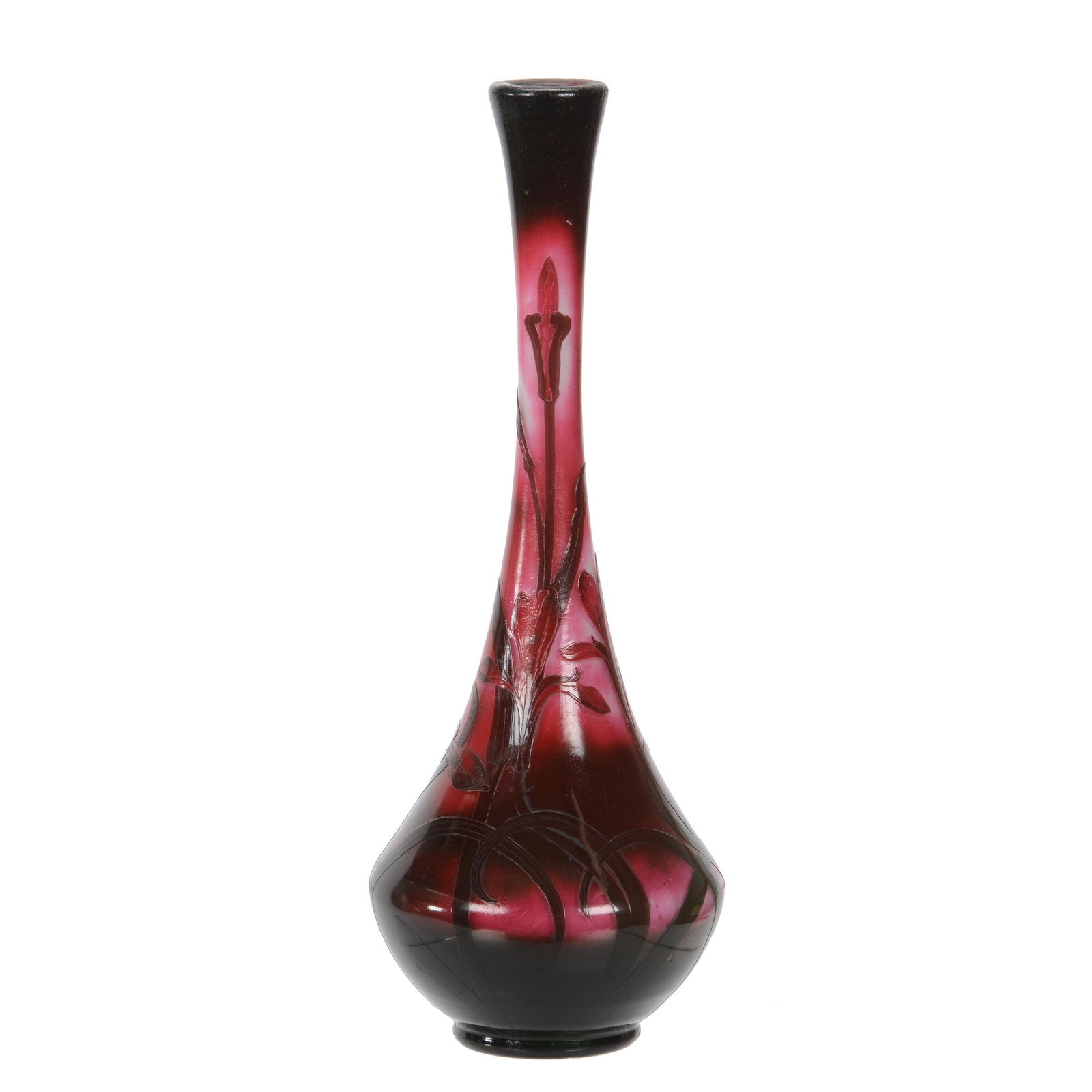 Vase Signed Daum Nancy Fire Polished French Cameo (1 of 4)