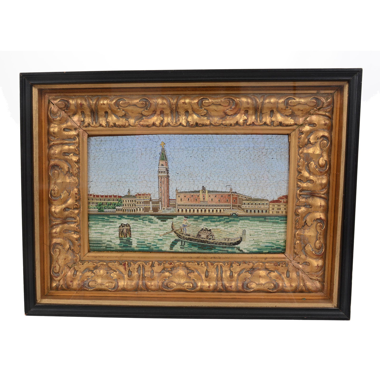 Pietra Dura Mosaic Made Of Slate & Stone (1 of 3)