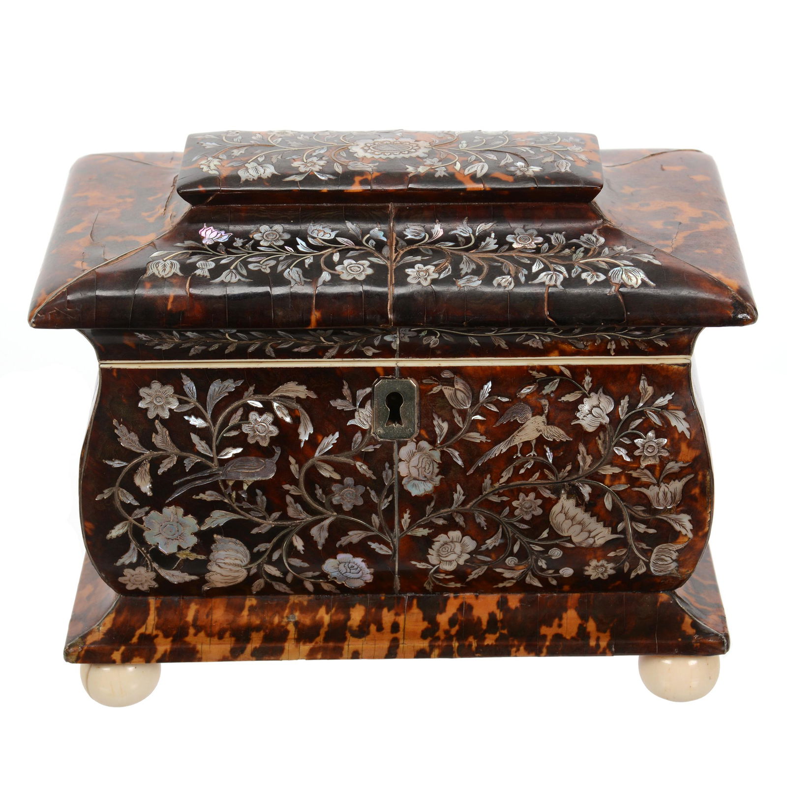 Early Inlaid Irish Tortoise Shell Box (1 of 6)
