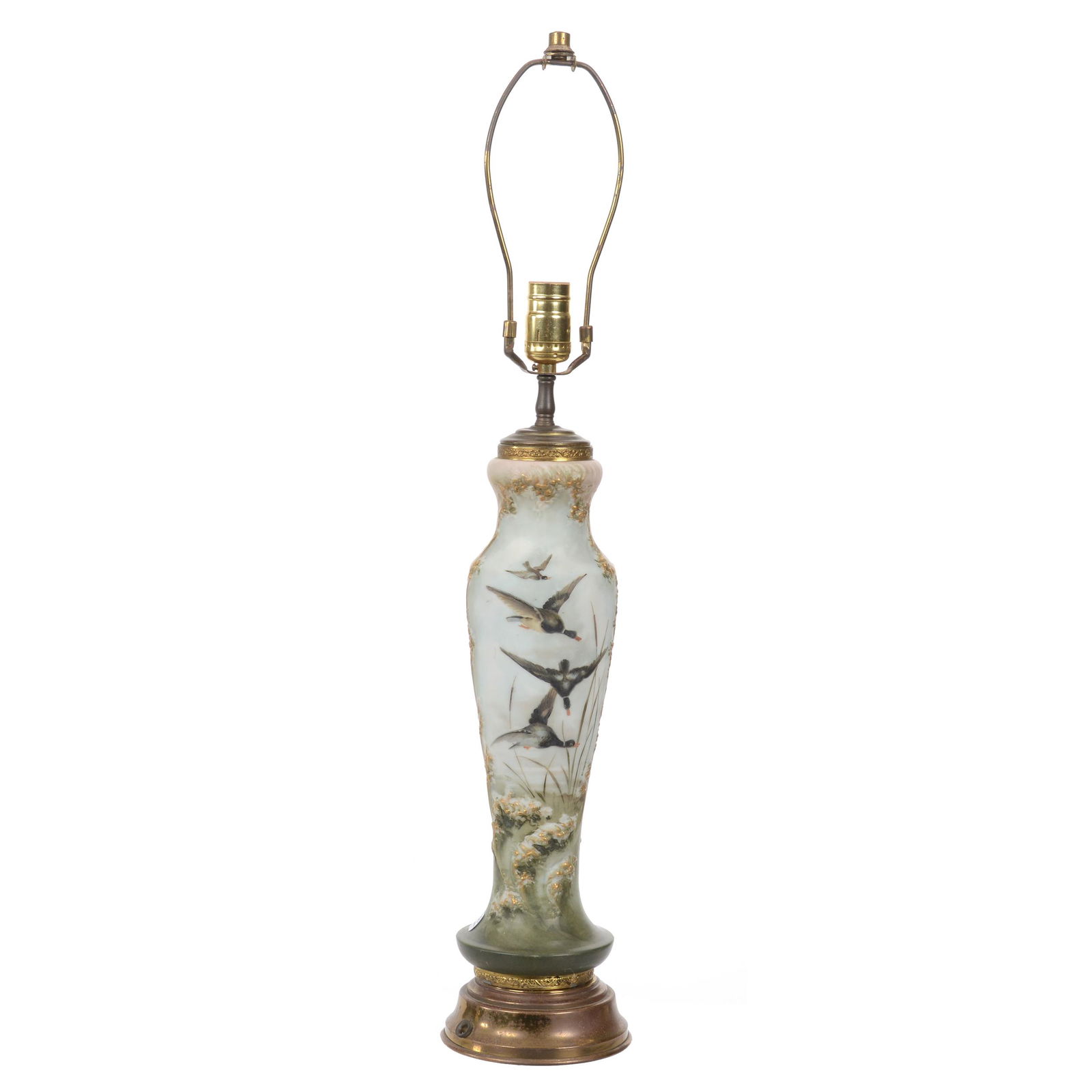 Lamp Base, Unmarked Wave Crest Sea Foam Mold (1 of 3)