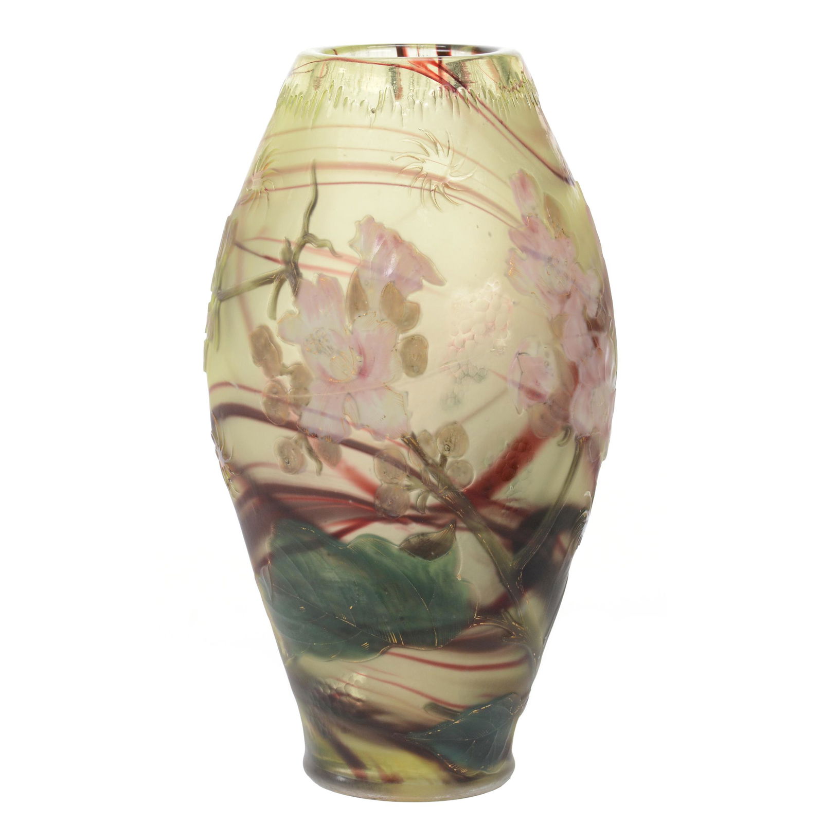 Vase Signed Burgun & Schverer French Cameo (1 of 5)