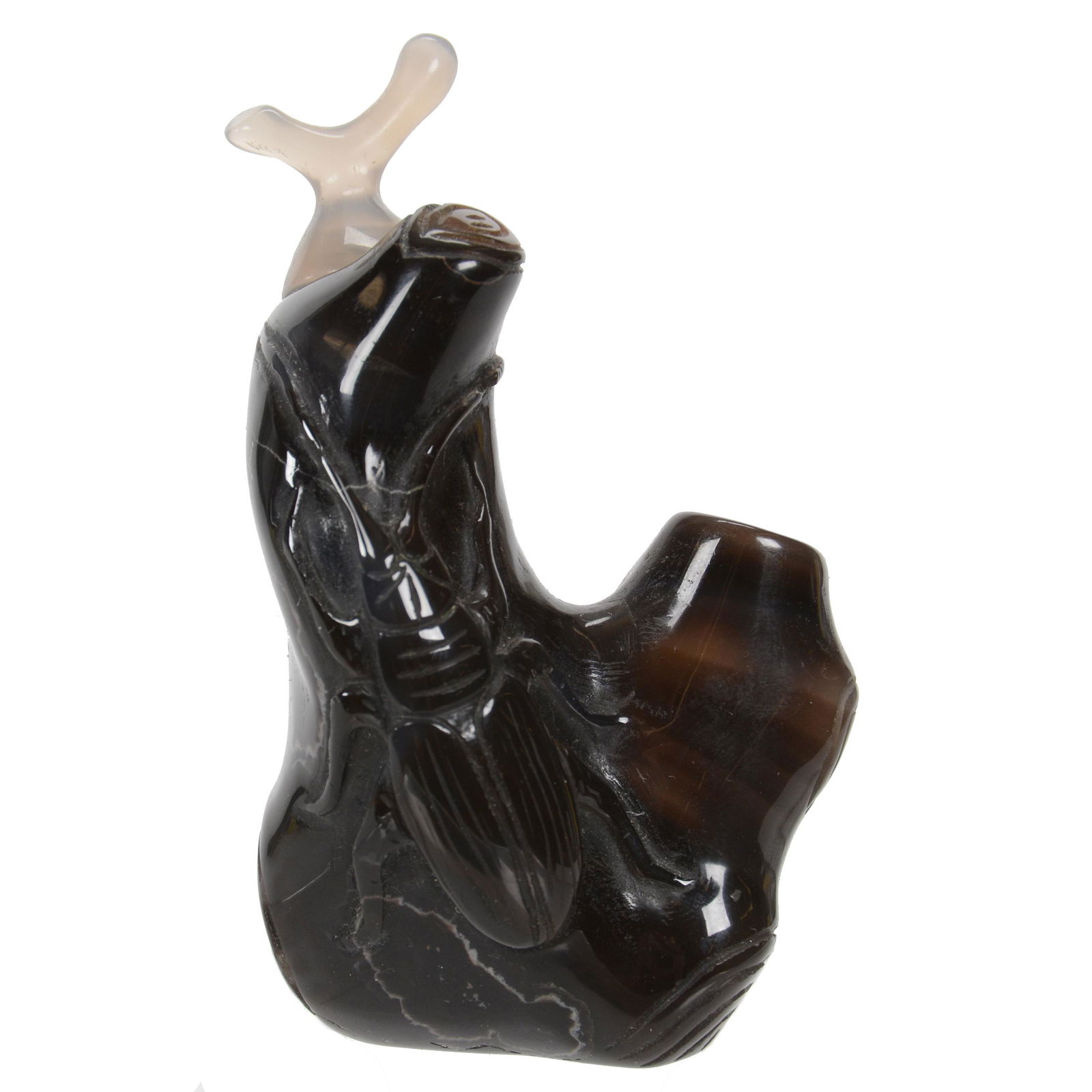 Snuff Bottle, Dark Green Tree Stump Design (1 of 3)