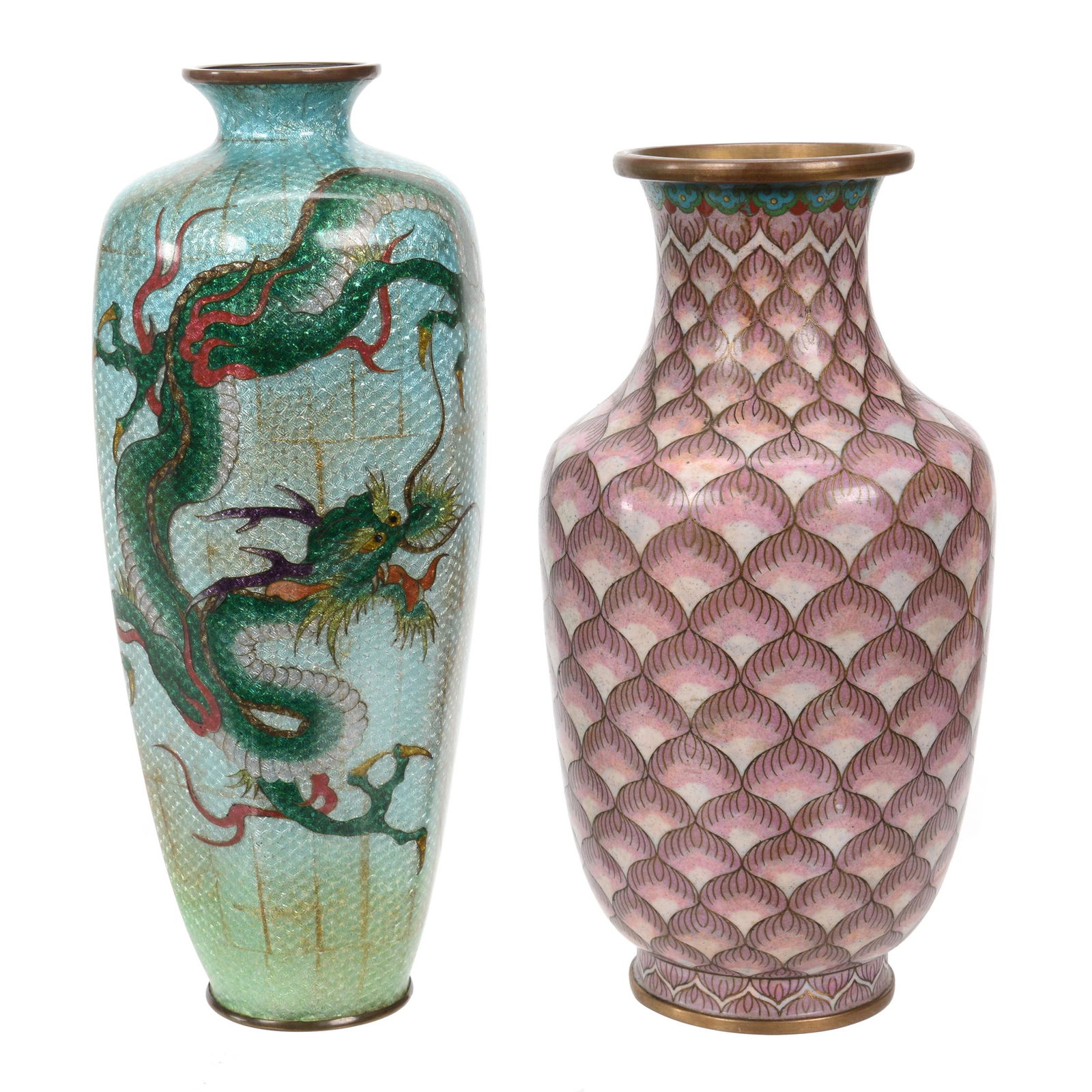 (2) Cloisonne Vases (1 of 3)
