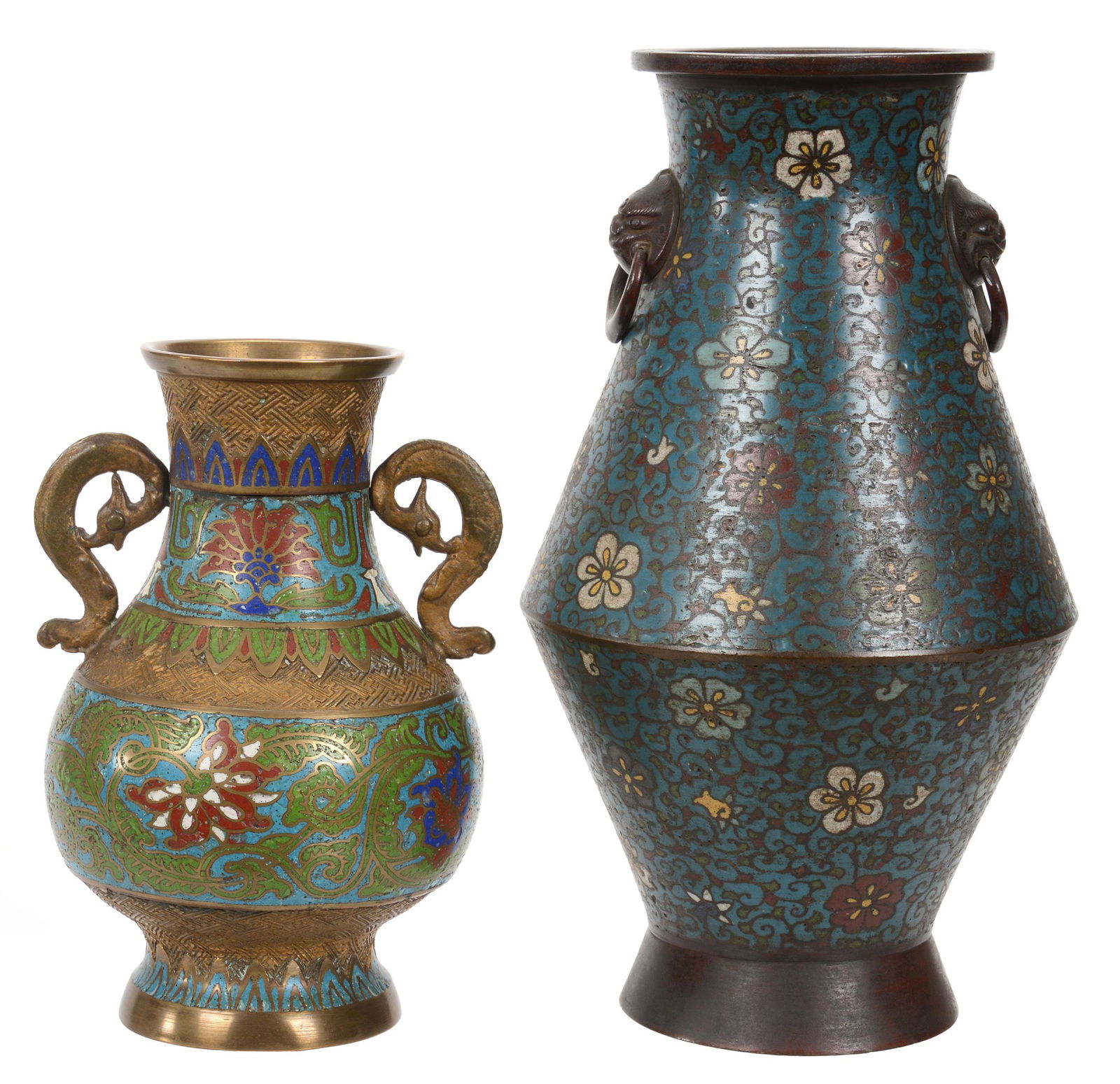 (2) Cloisonne /Champleve Vases (1 of 3)