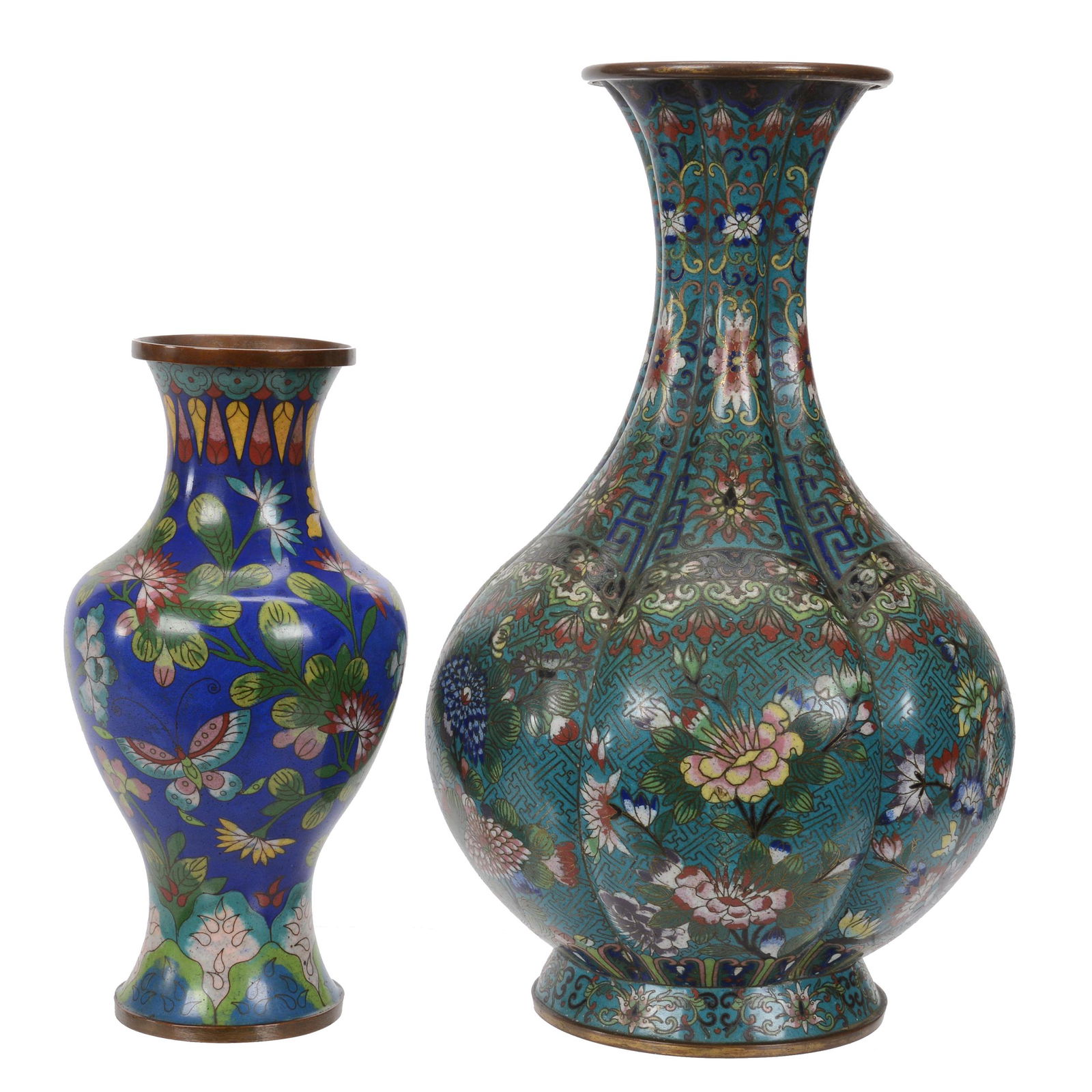 (2) Cloisonne Vases (1 of 3)
