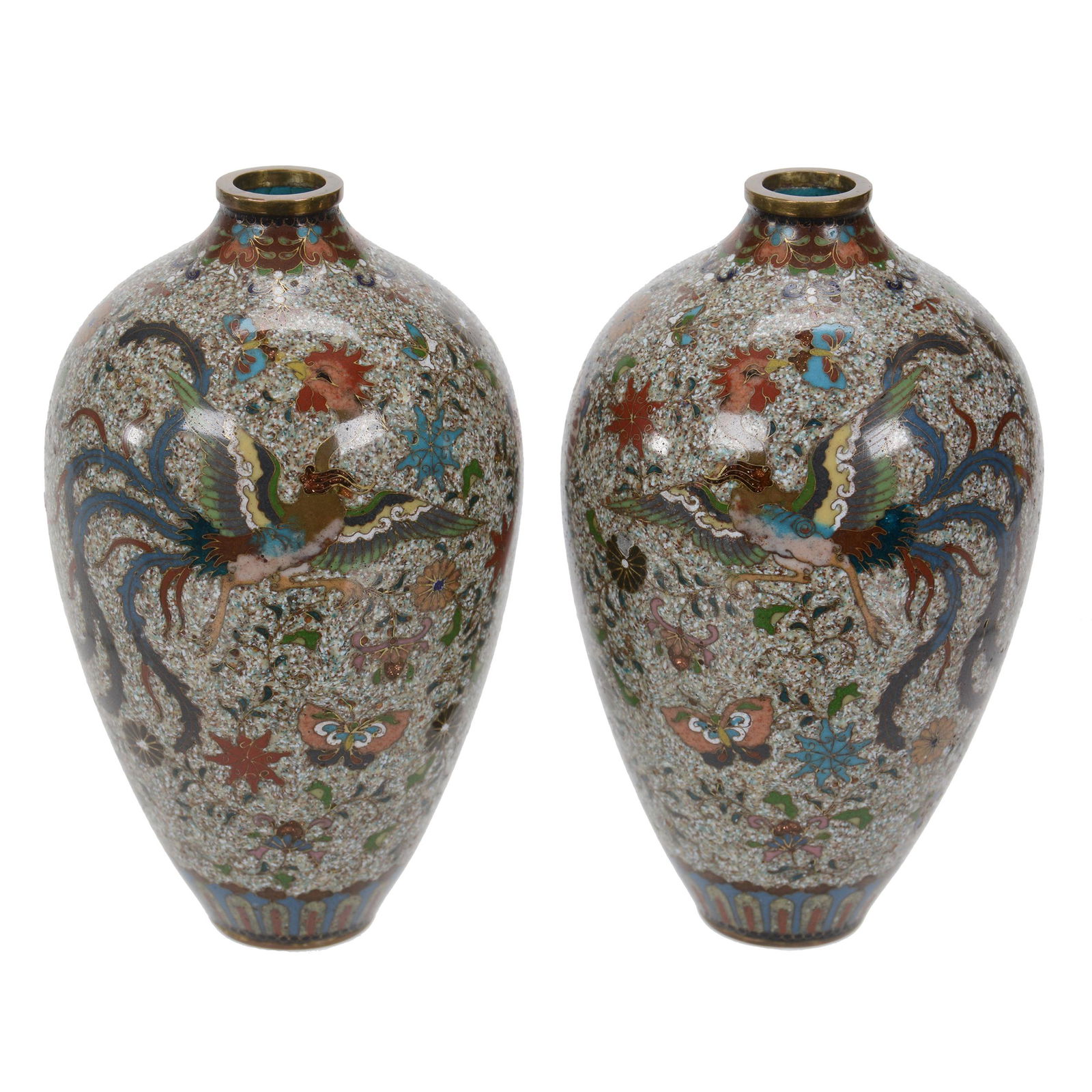 Pair Cloisonne Vases (1 of 3)