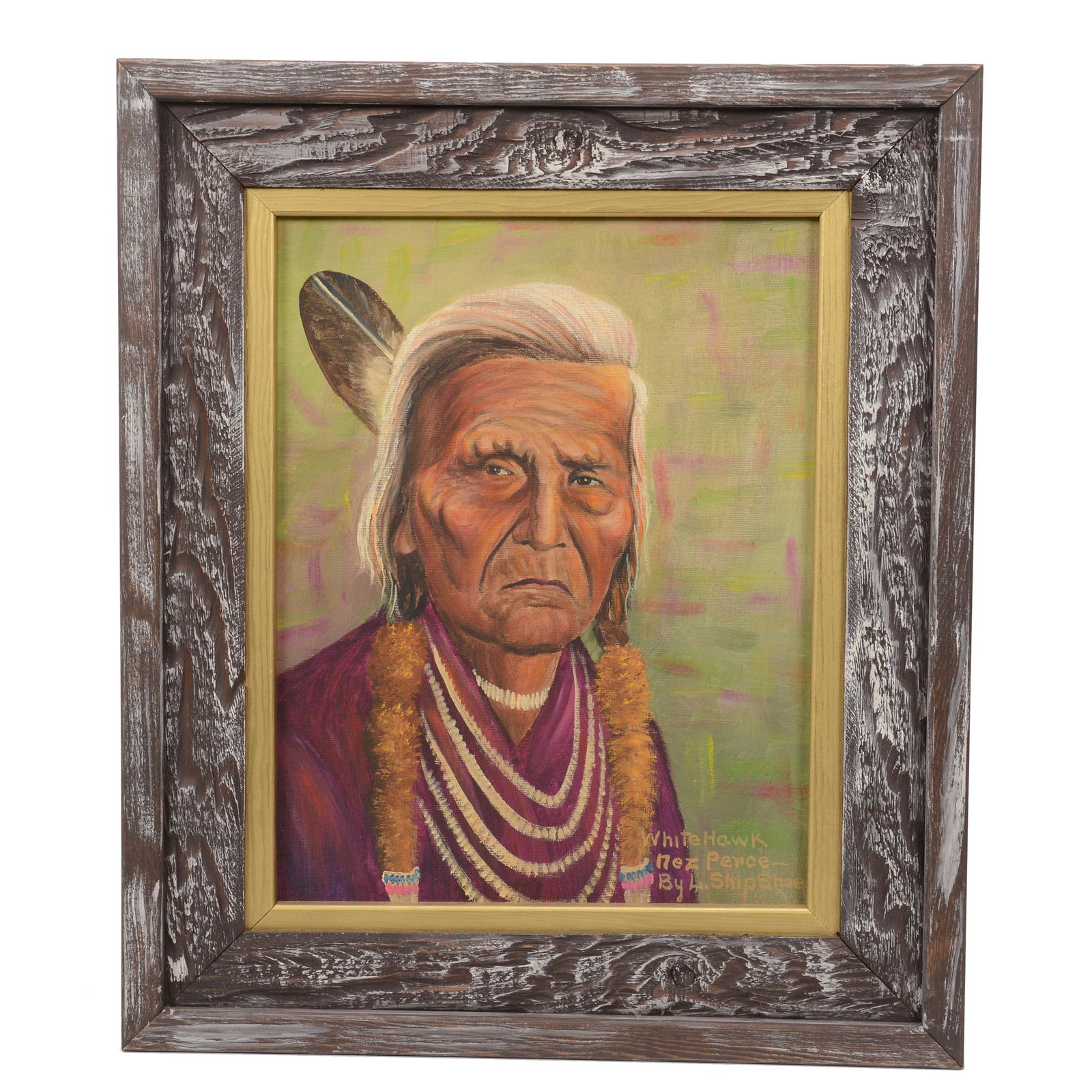 Oil On Canvas By Louis Shipshee (1896-1975) (1 of 4)