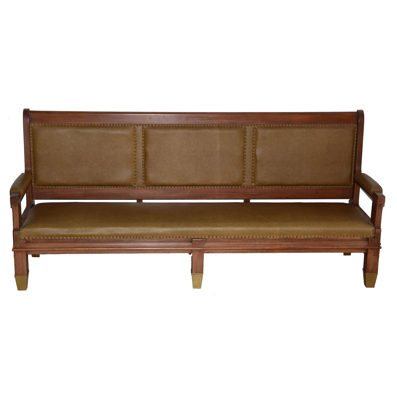 Solid Walnut Straight Back Bench. (1 of 5)
