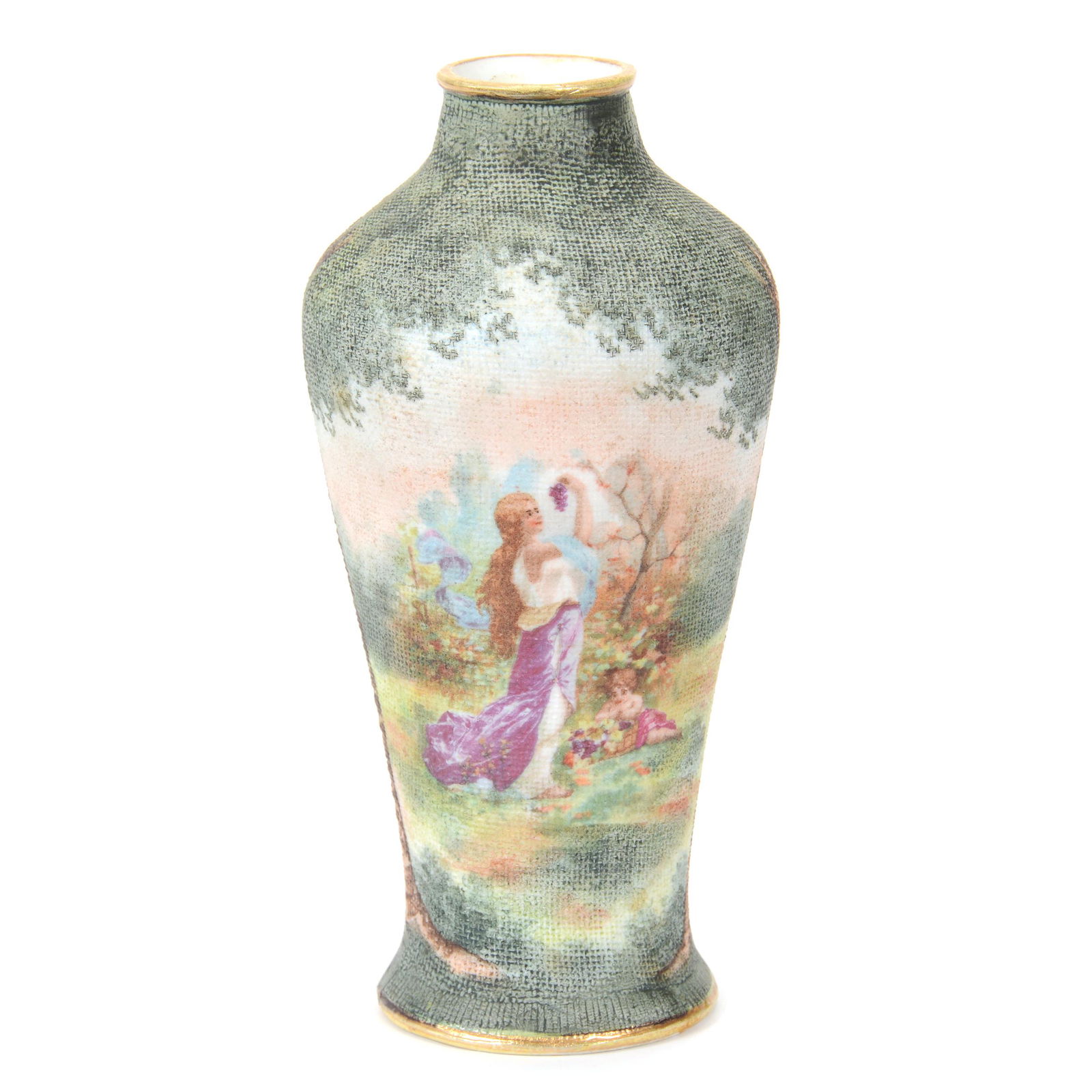 Vase, Unmarked Germany, Tapestry Finish (1 of 3)