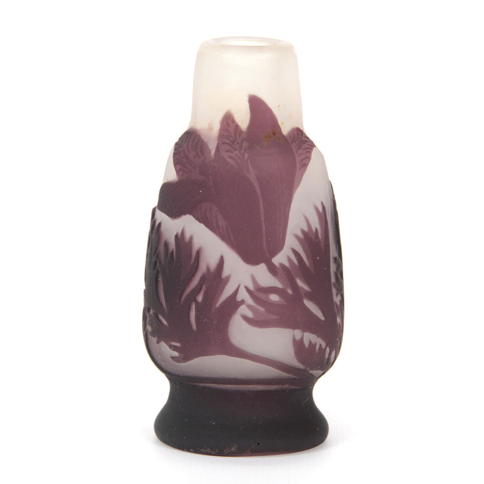 Miniature Vase Signed *Galle French Cameo Art Glass (1 of 3)