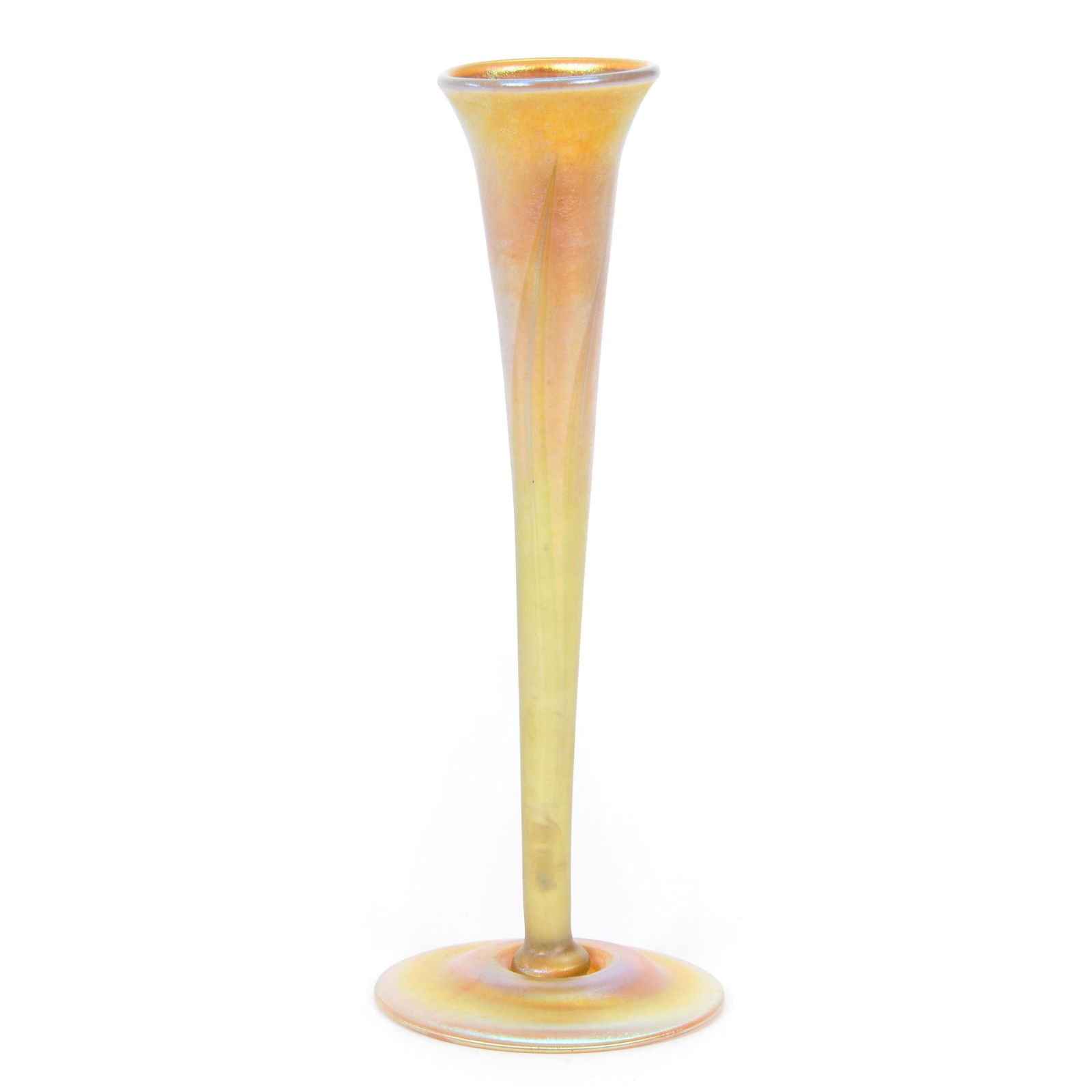 Bud Vase Signed "L.C. Tiffany-Favrile 3625J" Art Glass (1 of 4)