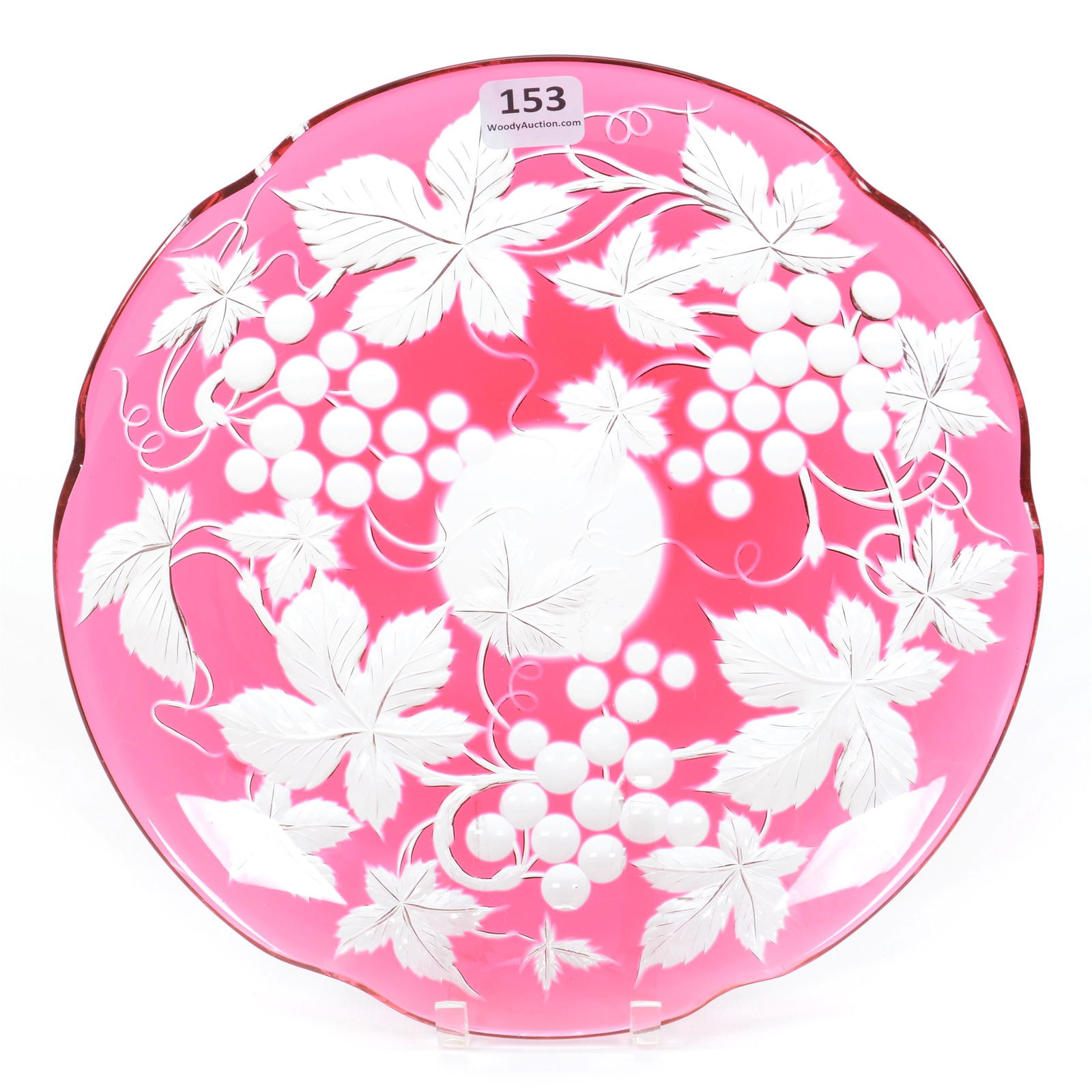 Plate, BPCG, Cranberry To Clear, Stevens & Williams (1 of 2)