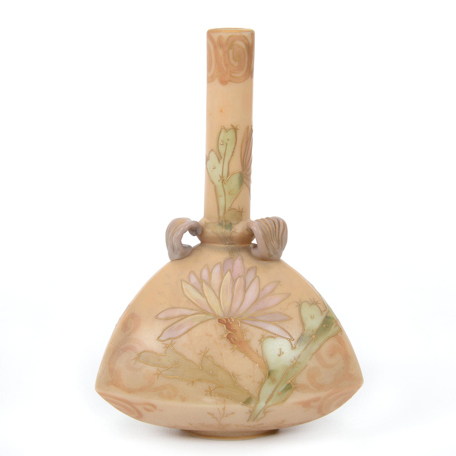 Vase, Unmarked Crown Milano Art Glass By Mt. Washington (1 of 3)