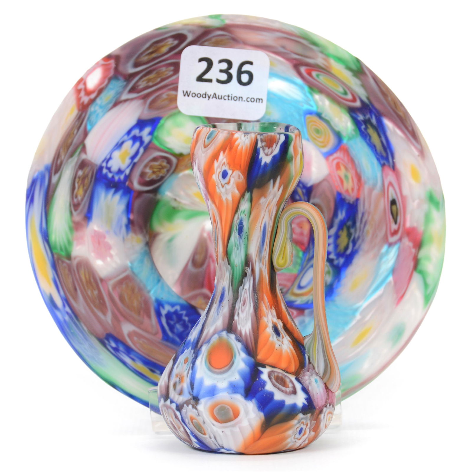 (2) Millefiori Art Glass Items (1 of 3)