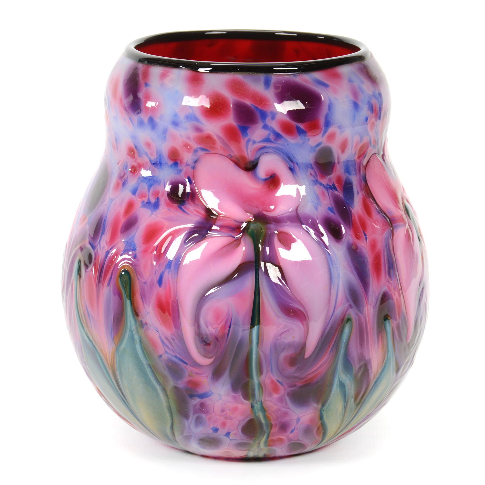 Vase Signed Charles Lotton, Dated 2007 (1 of 4)