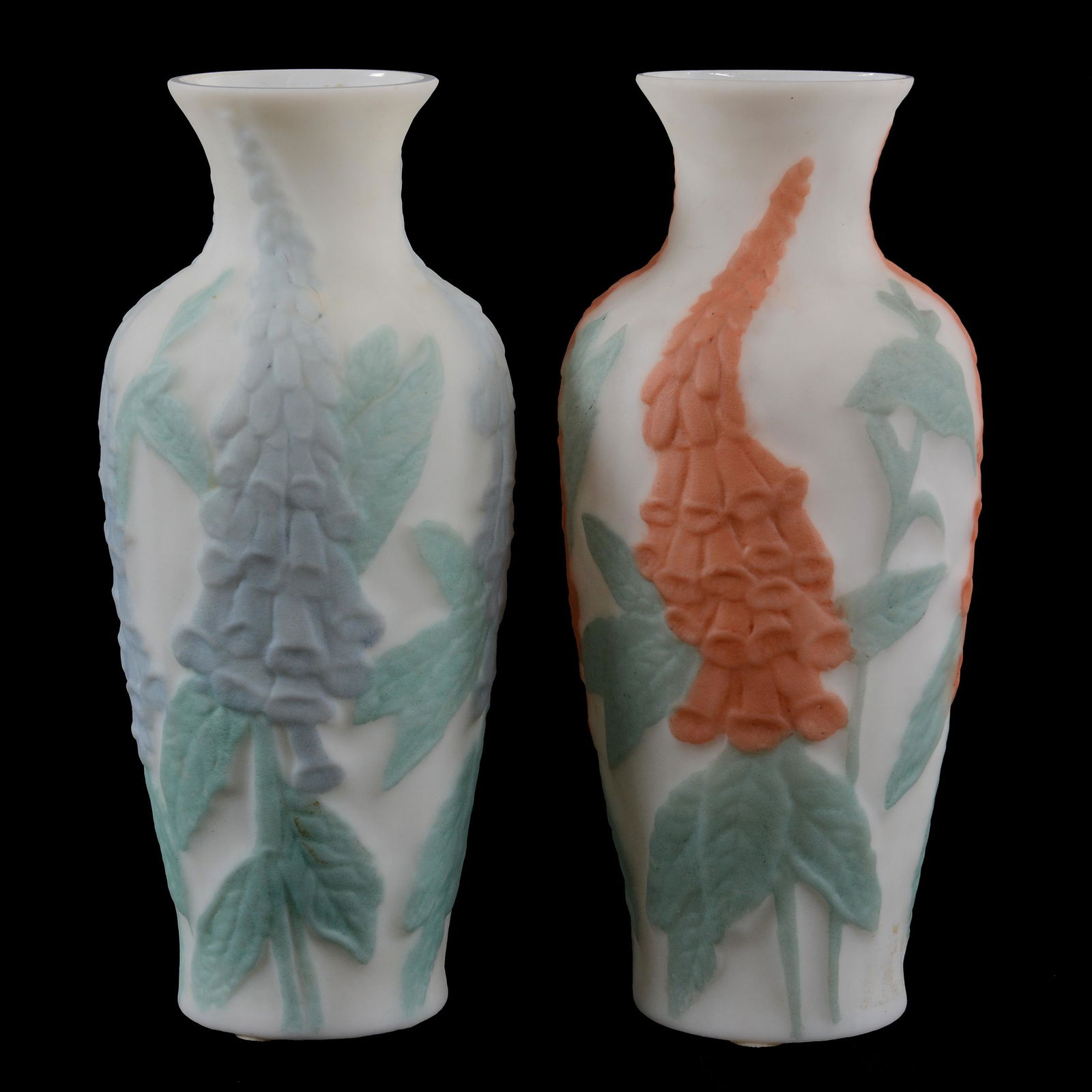 Pair Vases, Phoenix/Consolidated Art Glass (1 of 3)